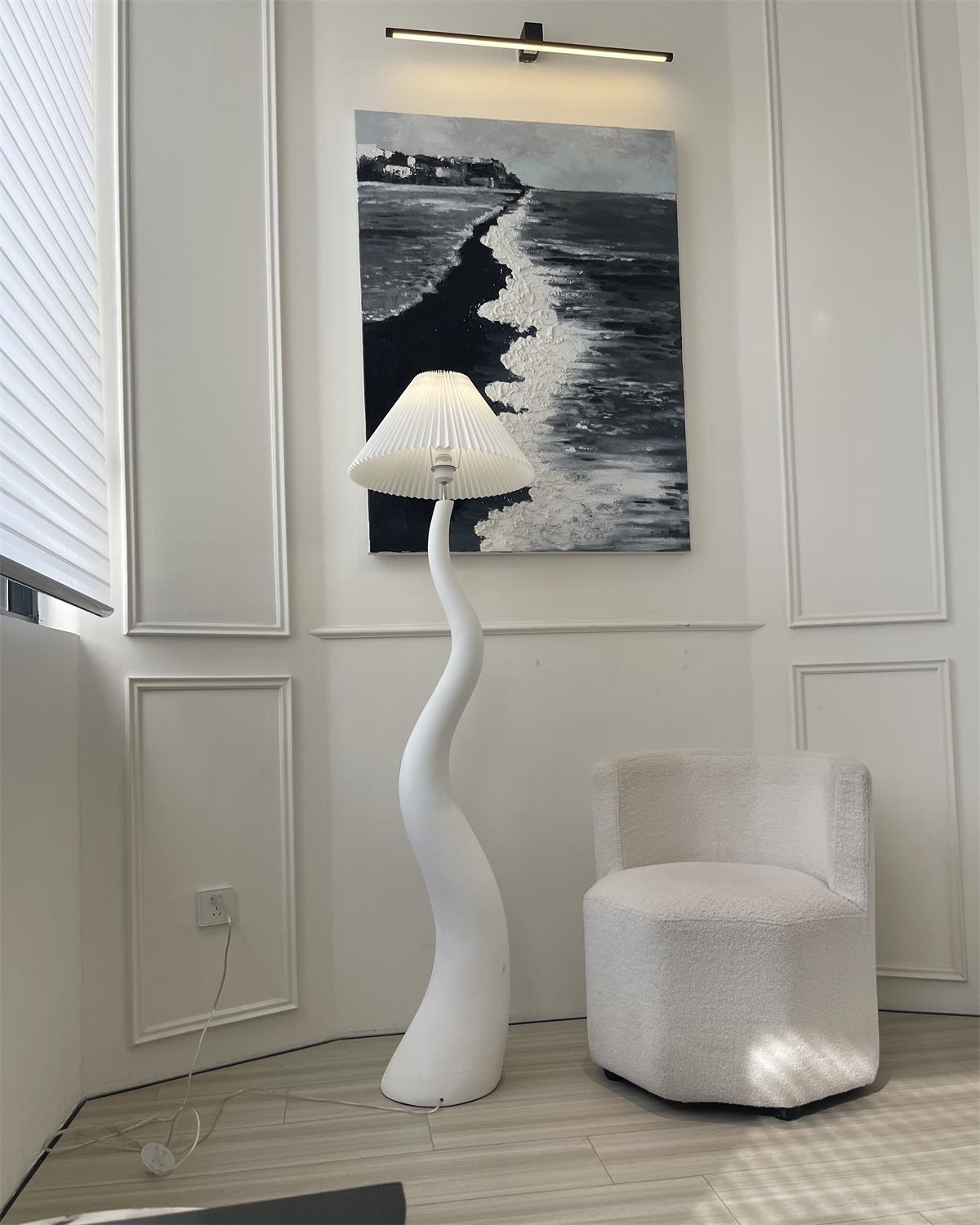 Twisted Pleated Floor Lamp - Cueteks