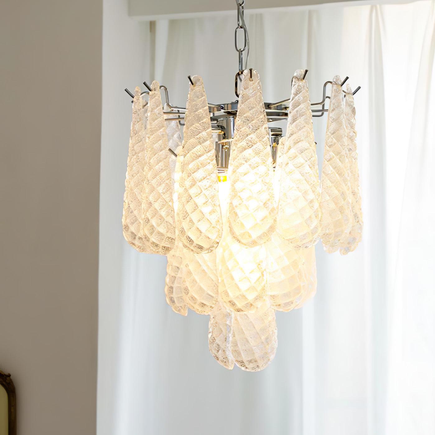 Grid Glass Waterfall Chandelier - Cueteks