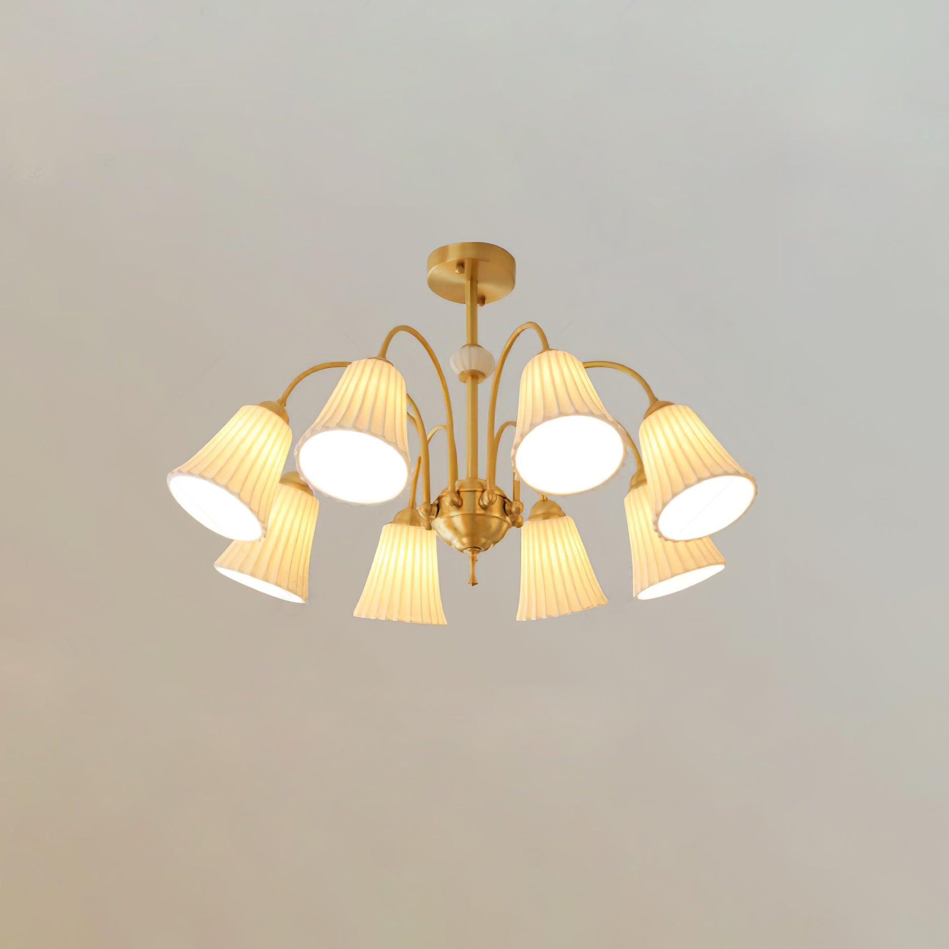 Medieval Ceramic Trumpet Chandelier - Cueteks