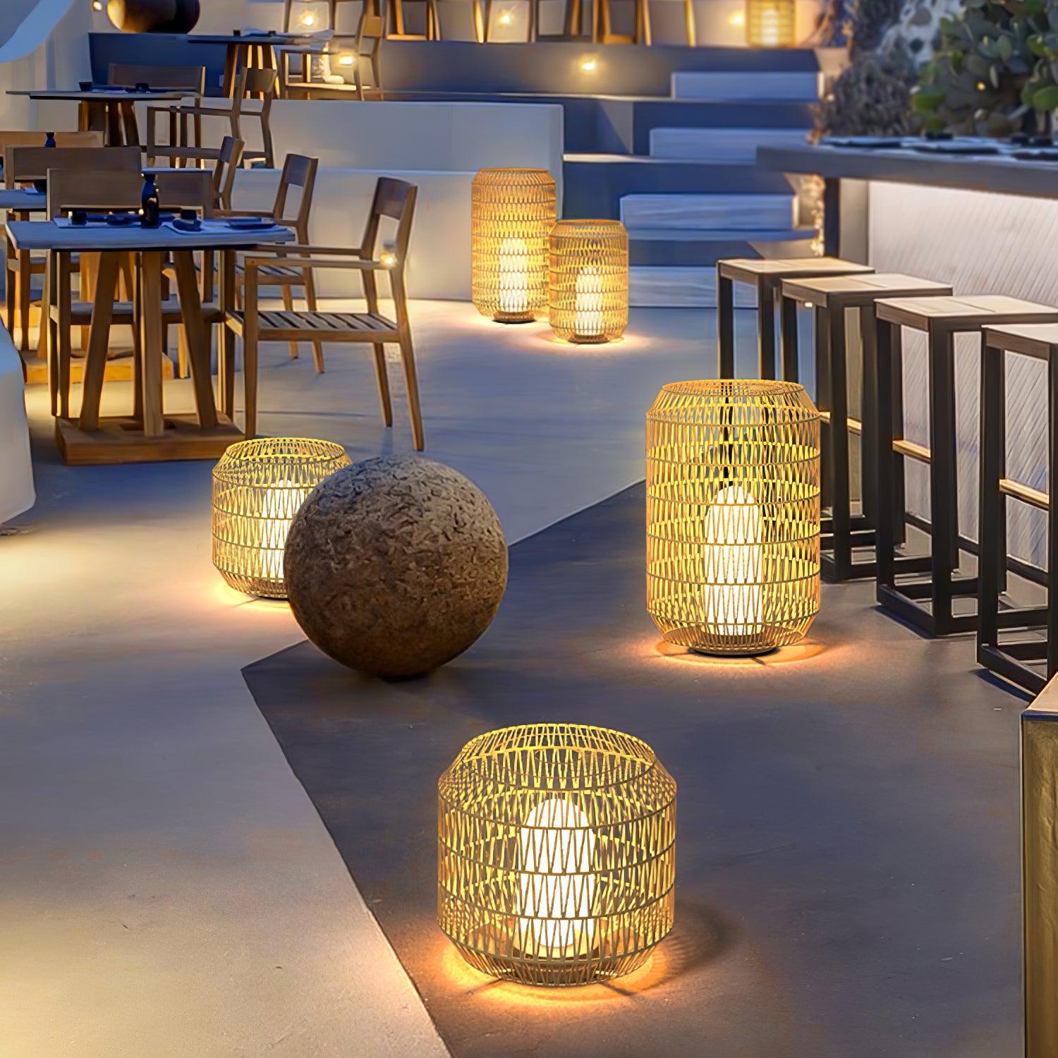 Woven Rattan Outdoor Lamp - Cueteks