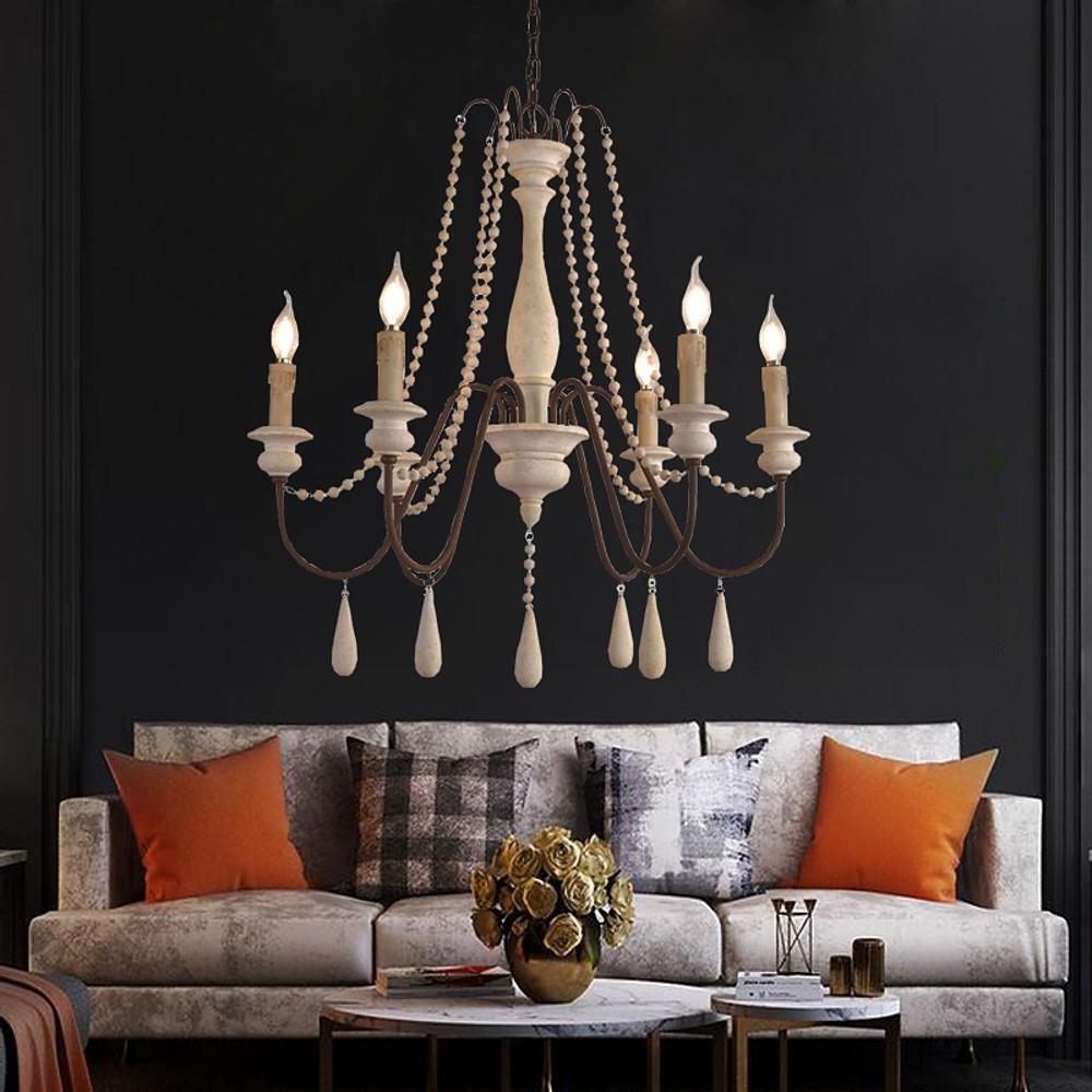 Candle Style Beaded Chandelier - Cueteks