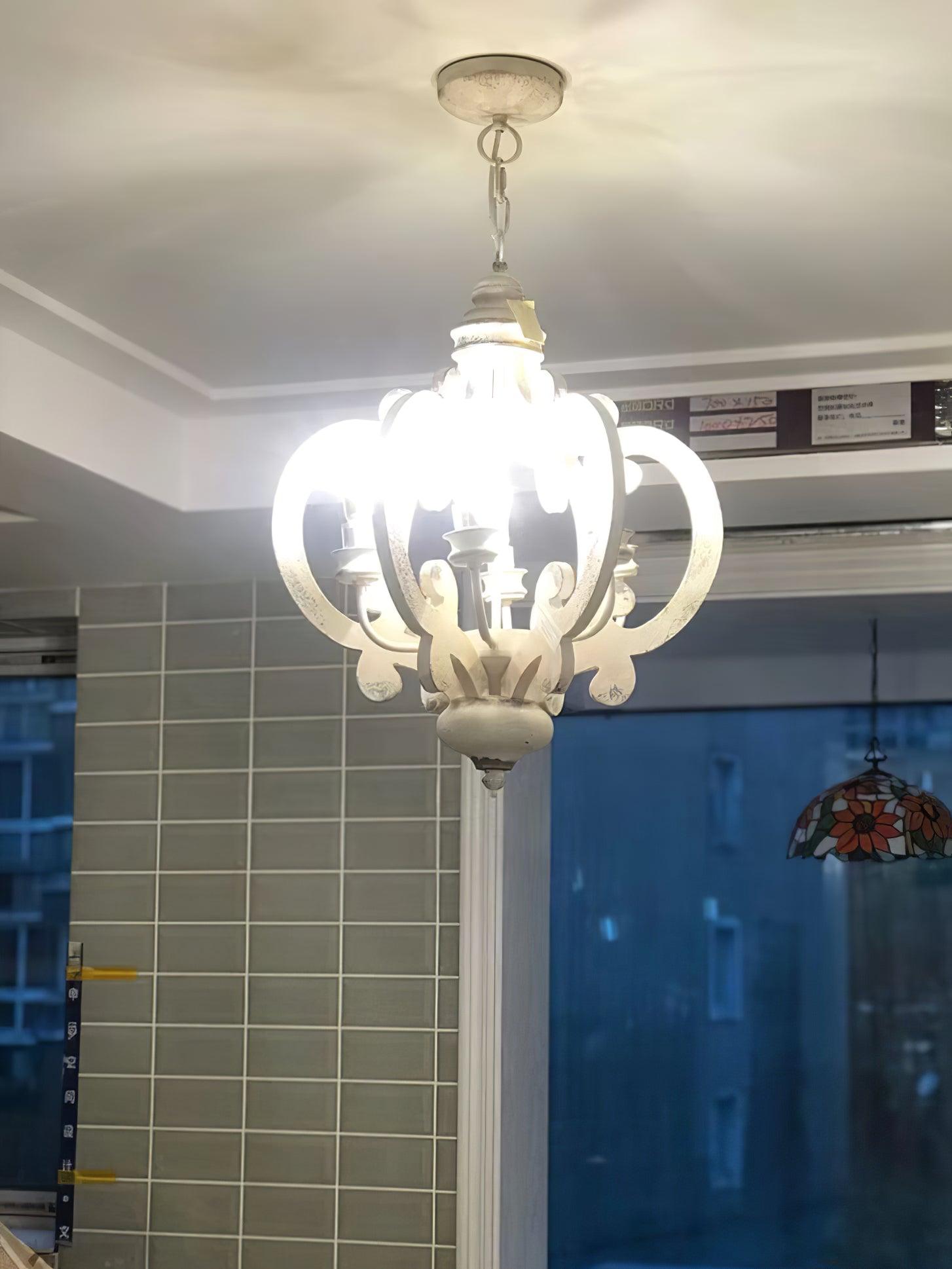 Antique White Style Chandelier - Cueteks