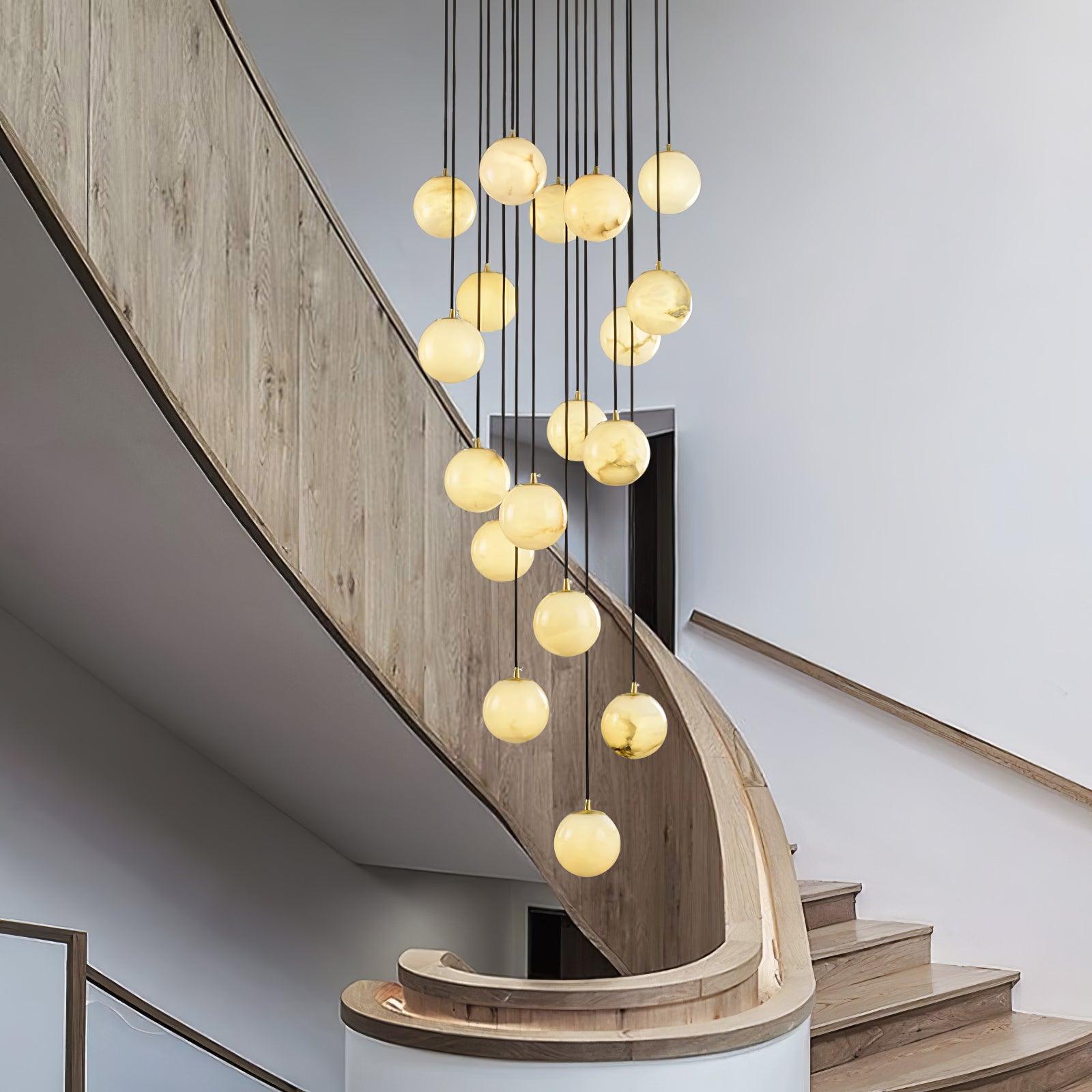 Alabaster Balls Cluster Chandelier - Cueteks
