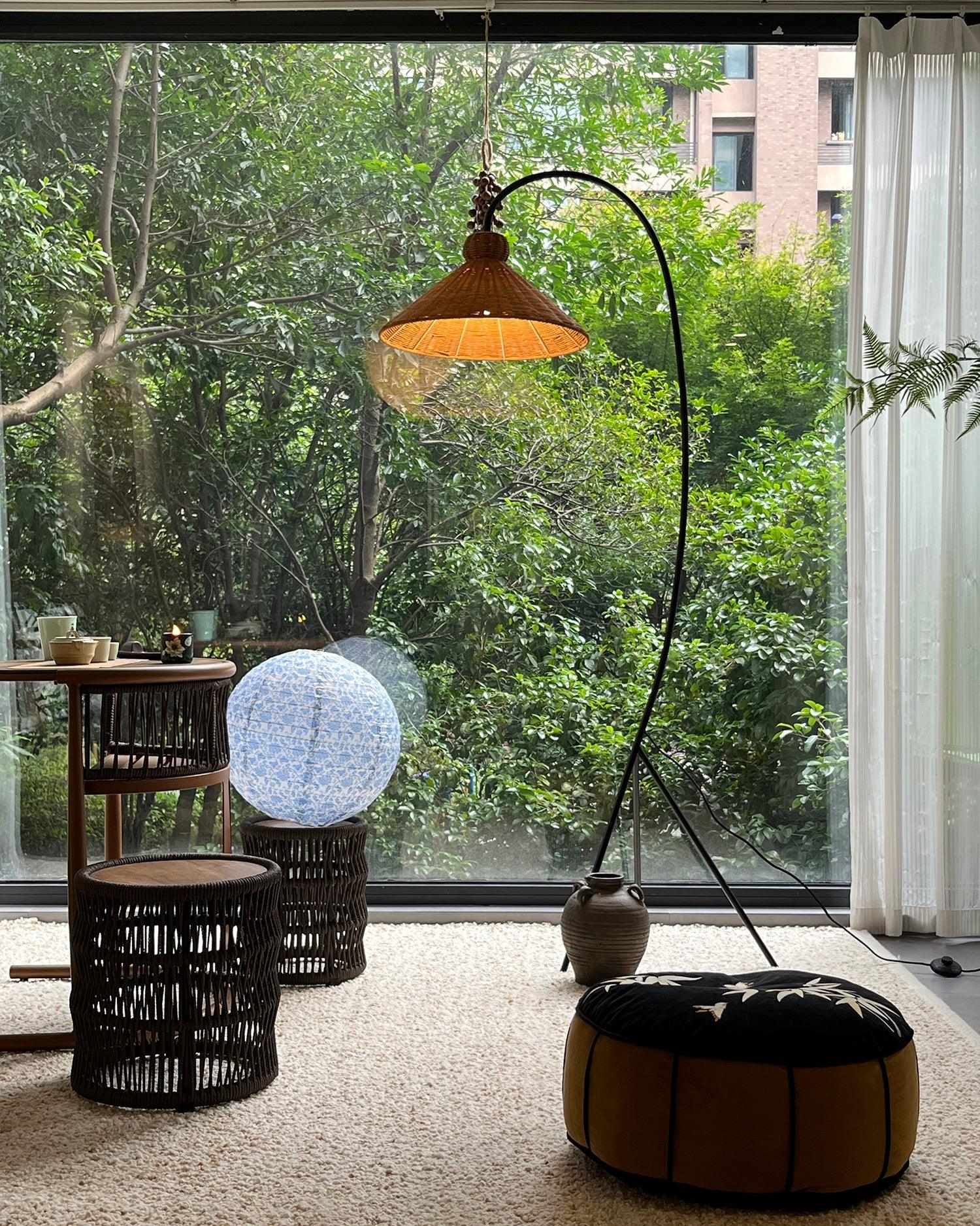 Tana Woven Floor Lamp - Cueteks