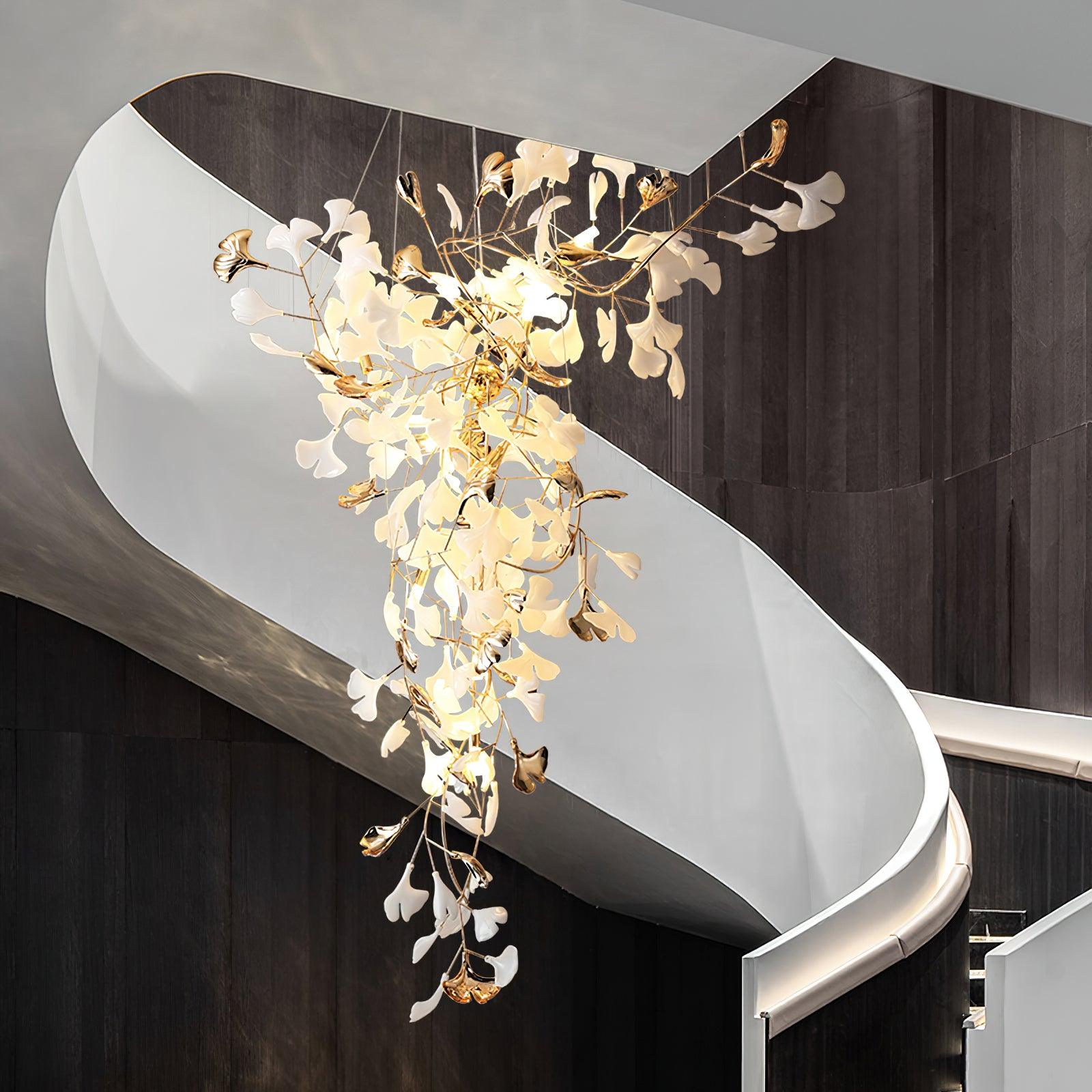 Ginkgo Tip Tlying Chandelier - Cueteks