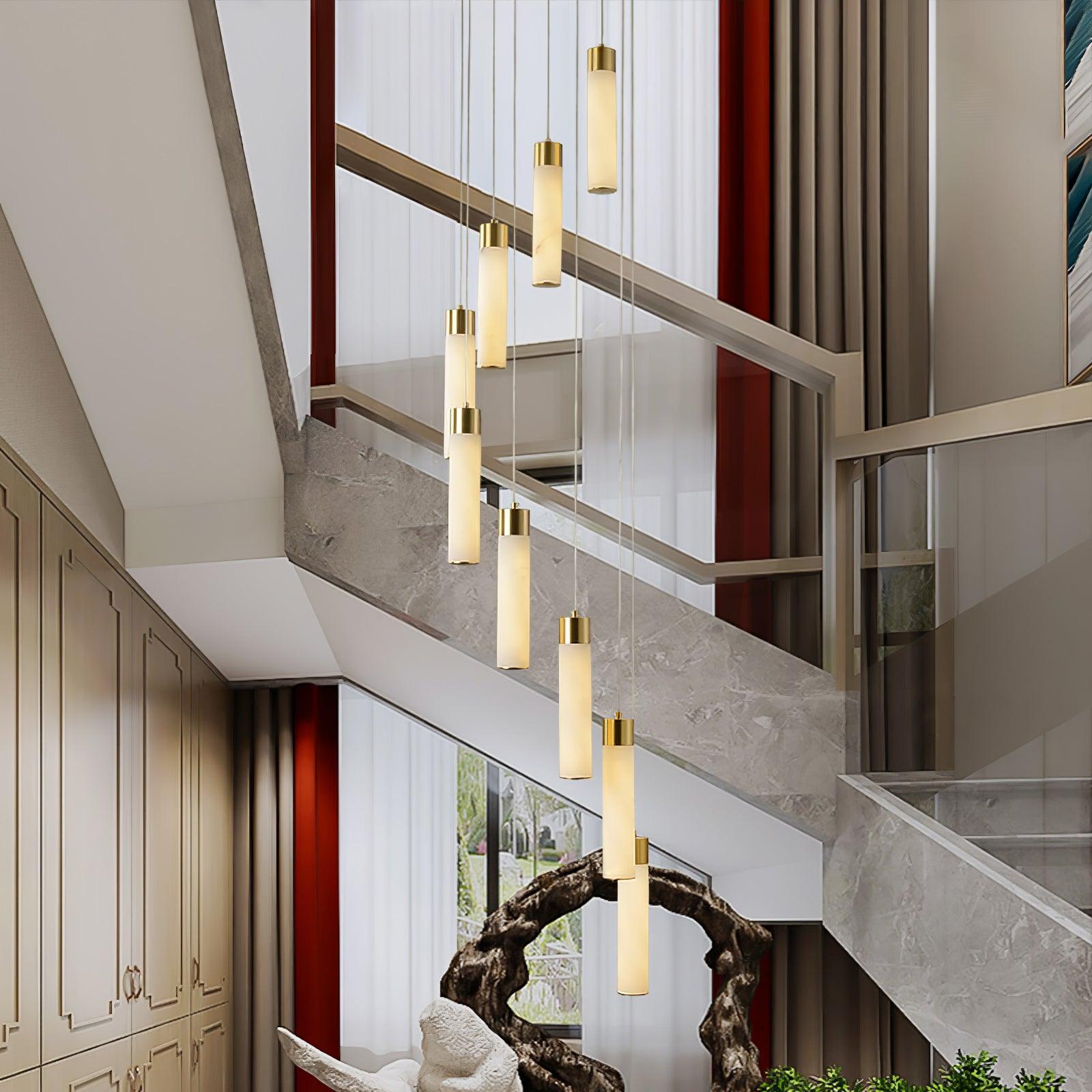Celestial Alabaster Cascade Chandelier - Cueteks