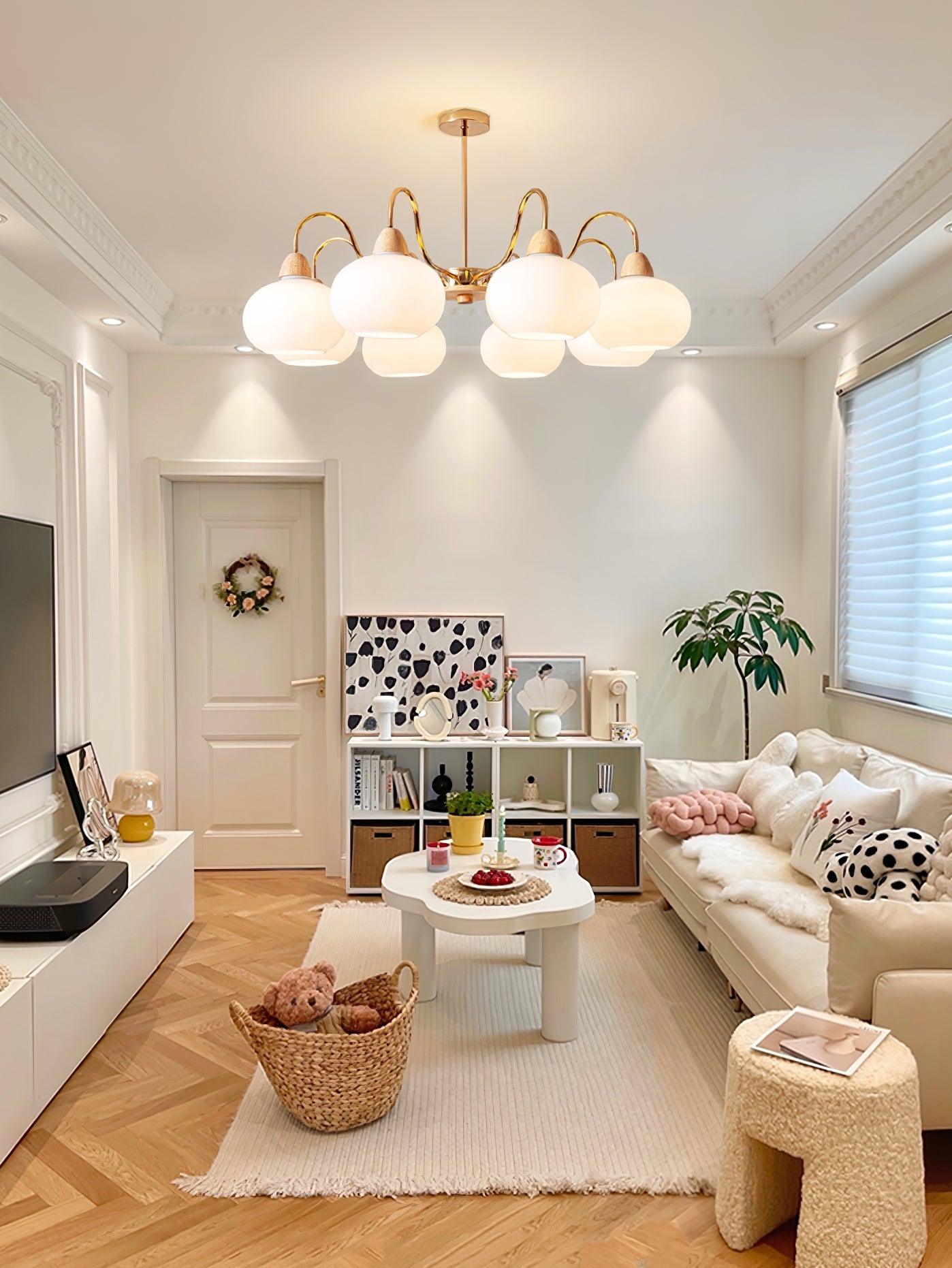 Glass Persimmon Chandelier - Cueteks