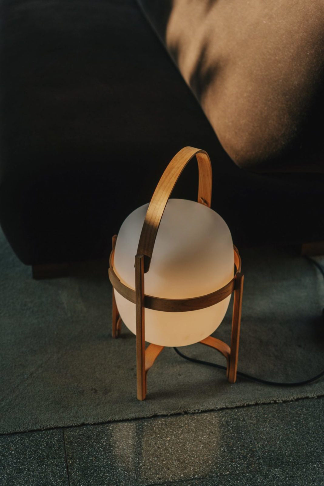 Portable Lantern Glass Table Lamp - Cueteks