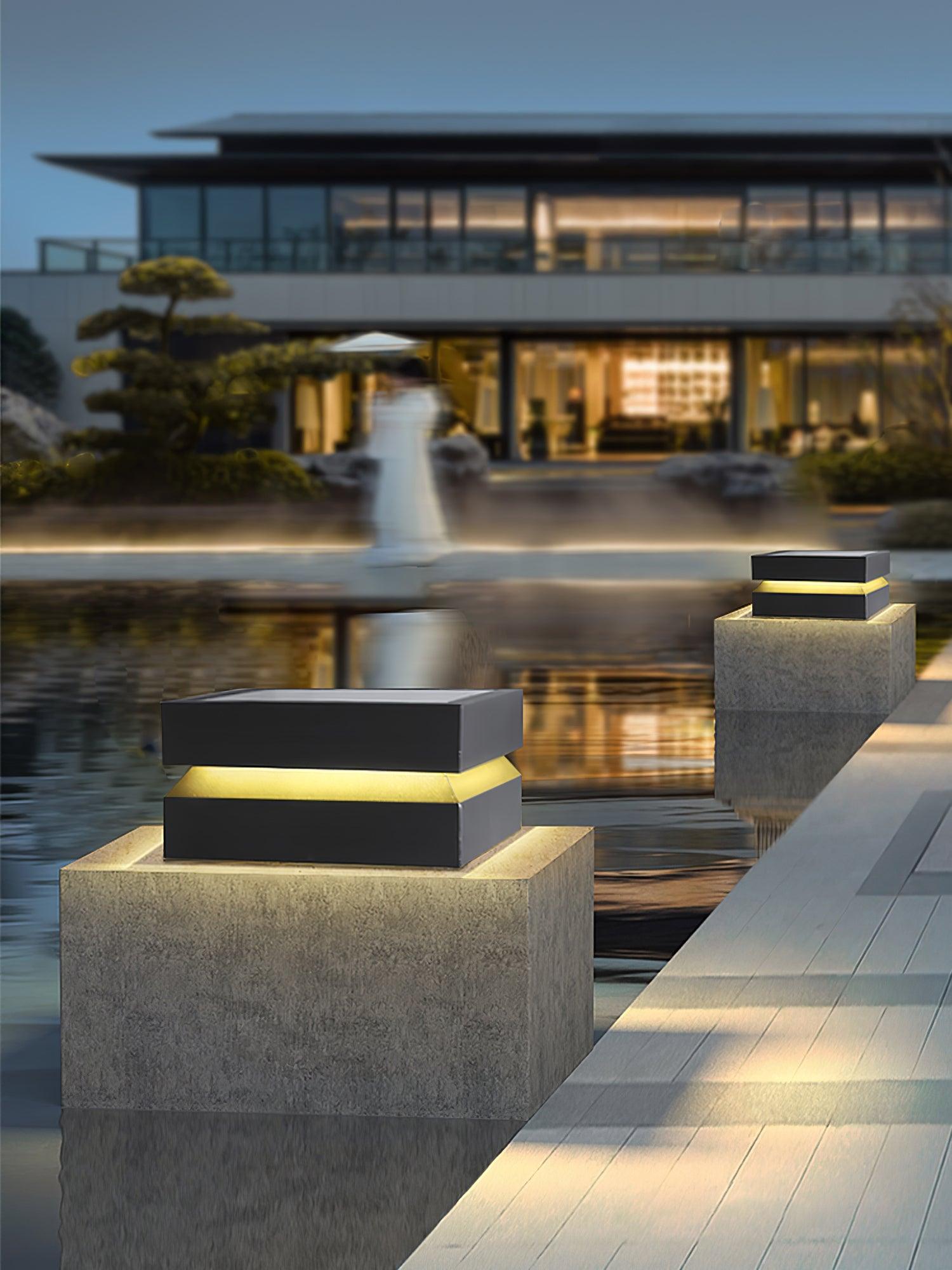 Solar Power Square Post Light - Cueteks