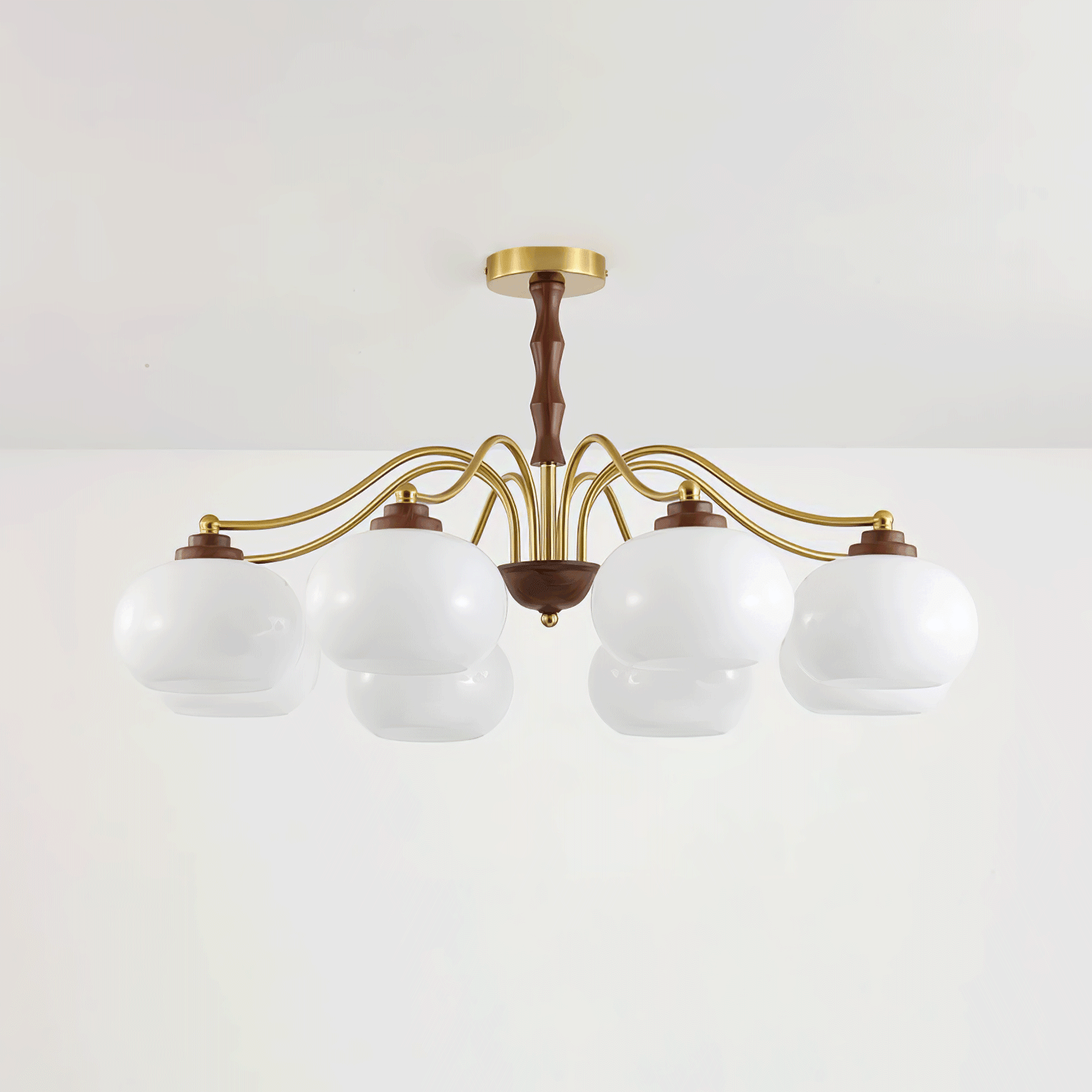 Persimmon Glass Globe Chandelier - Cueteks