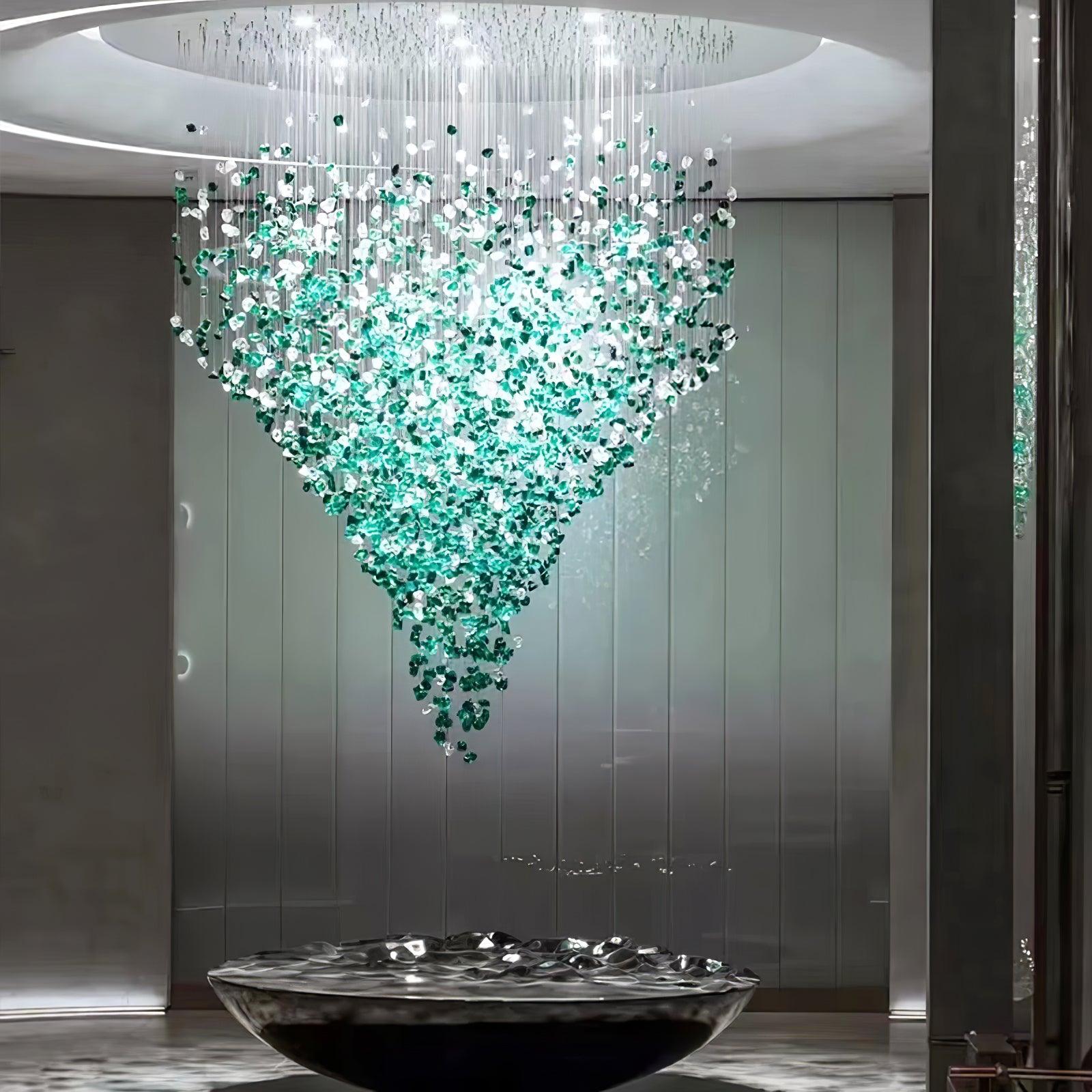 Multicolor Crystal Stone Chandelier - Cueteks