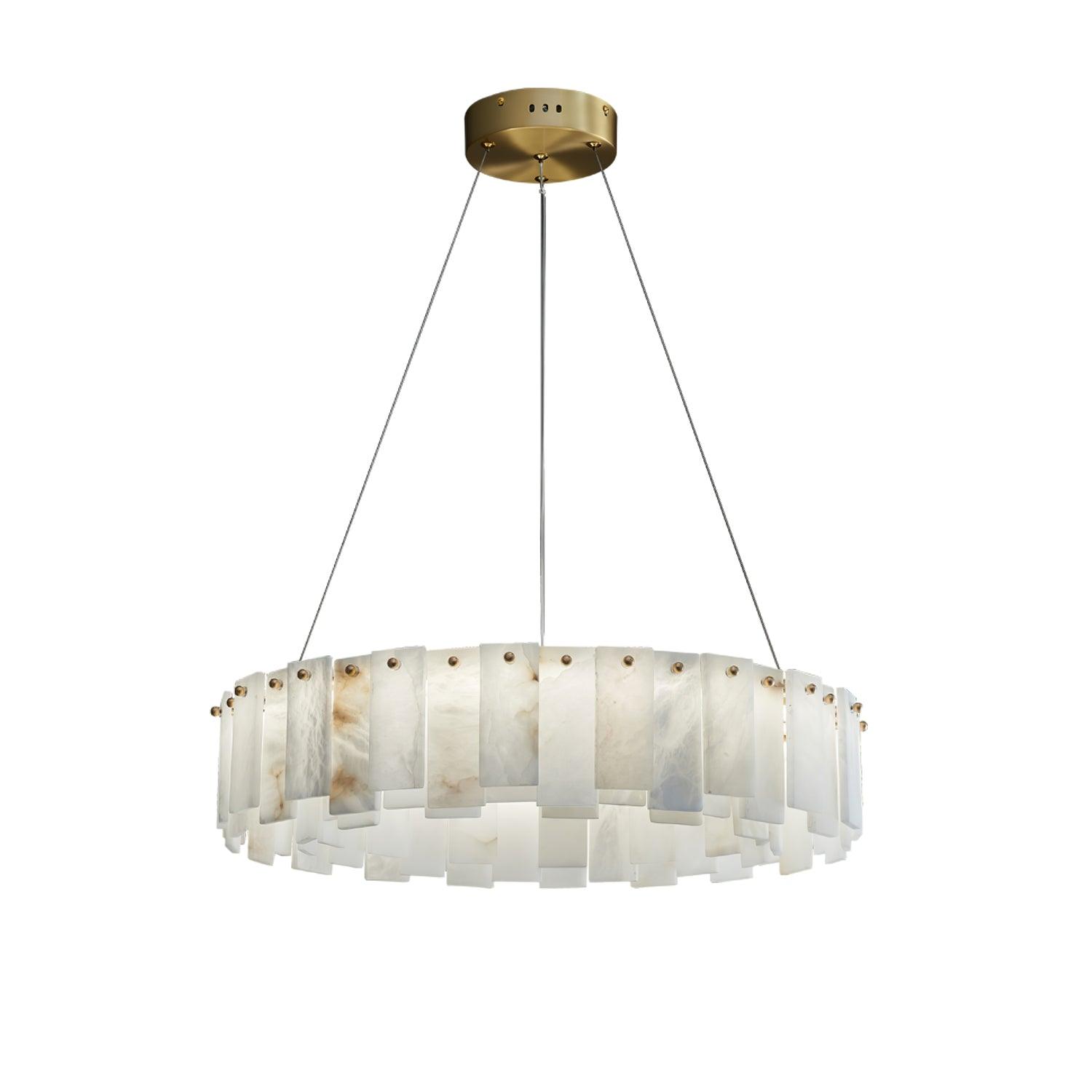 Celestial Alabaster Round Chandelier - Cueteks