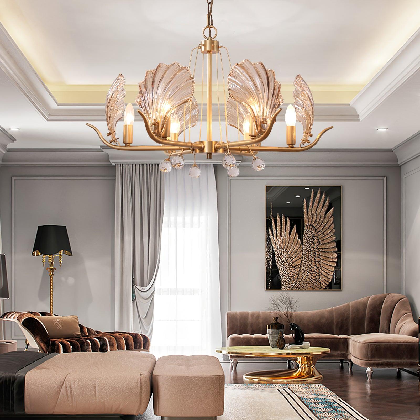 Shell Crystal Chandelier - Cueteks
