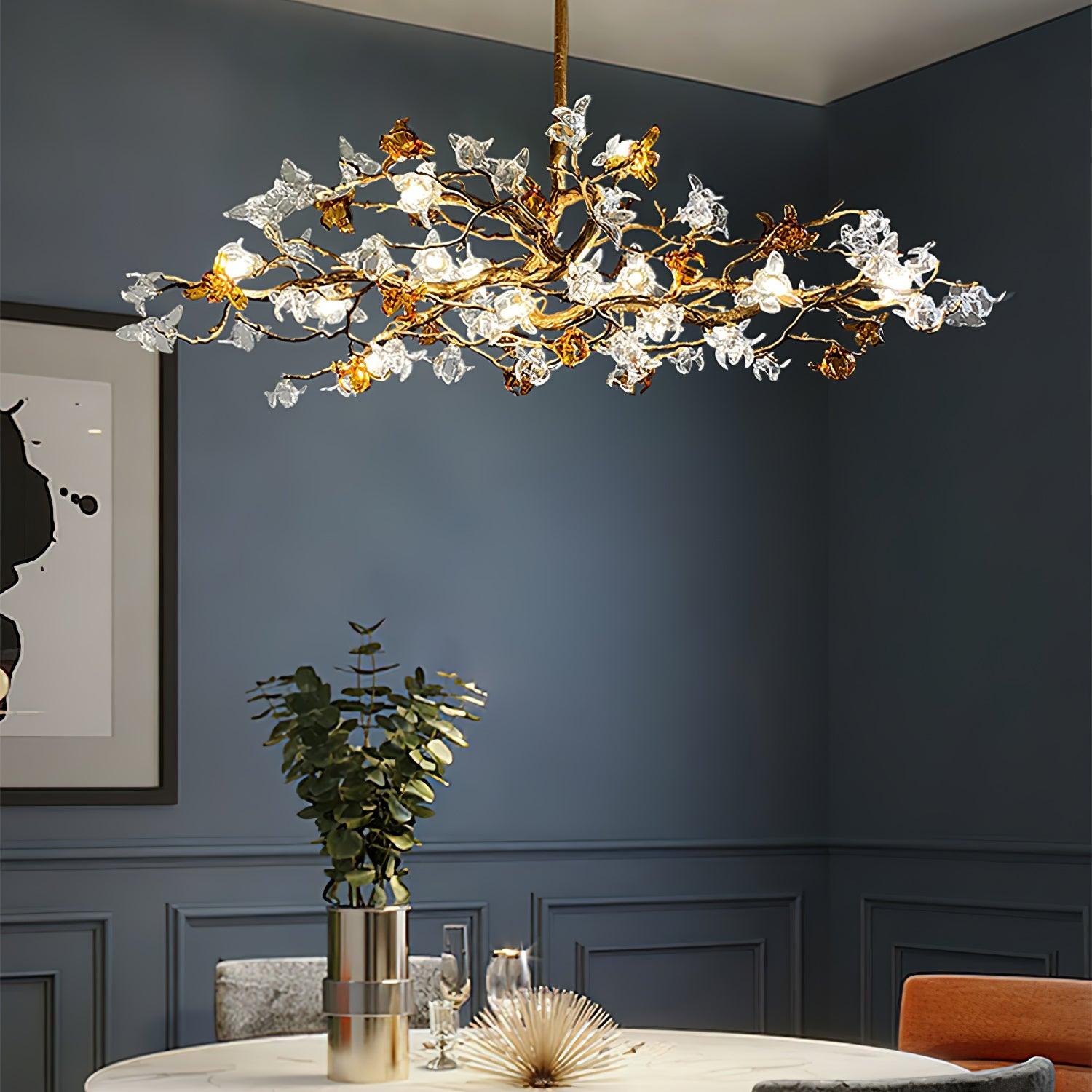 Aosta Brass Branch Chandelier - Cueteks