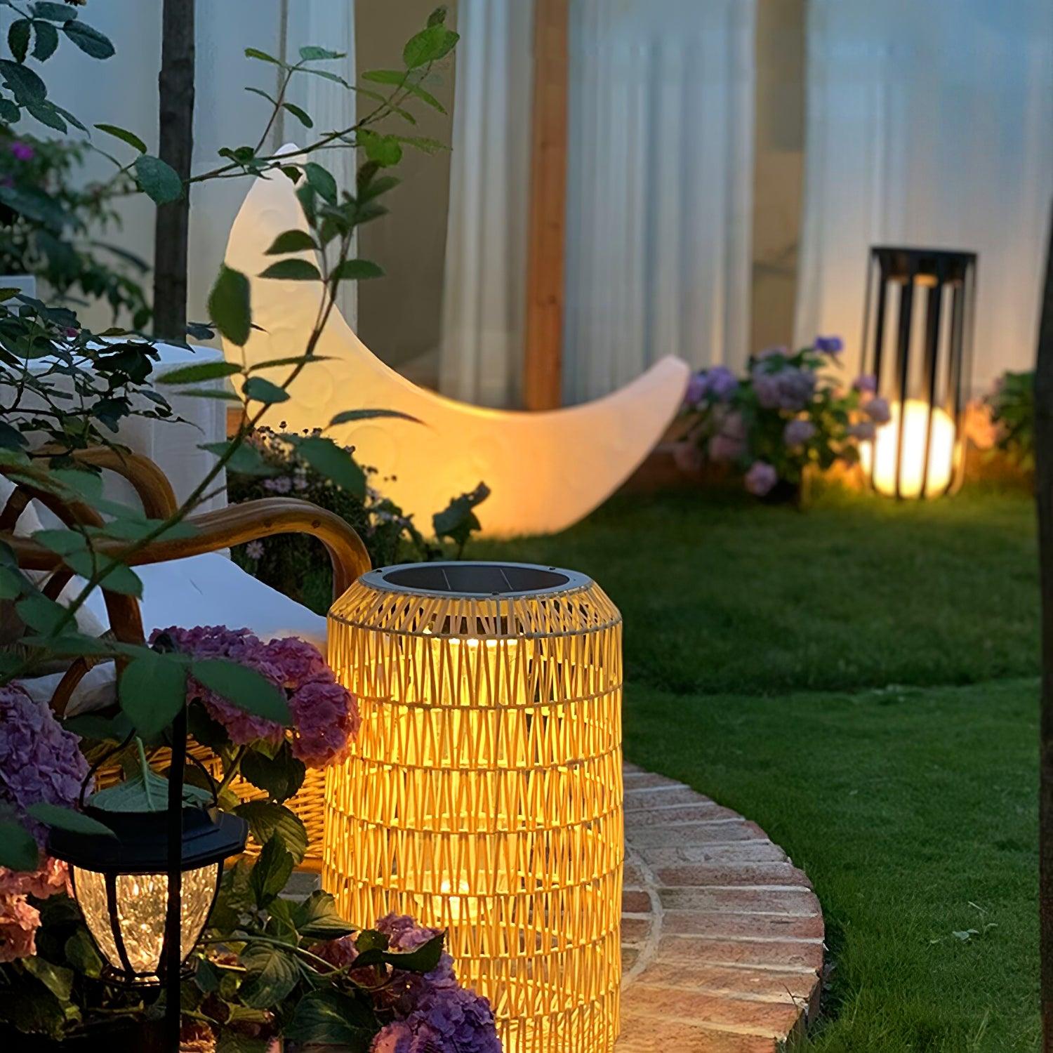 Woven Rattan Outdoor Lamp - Cueteks