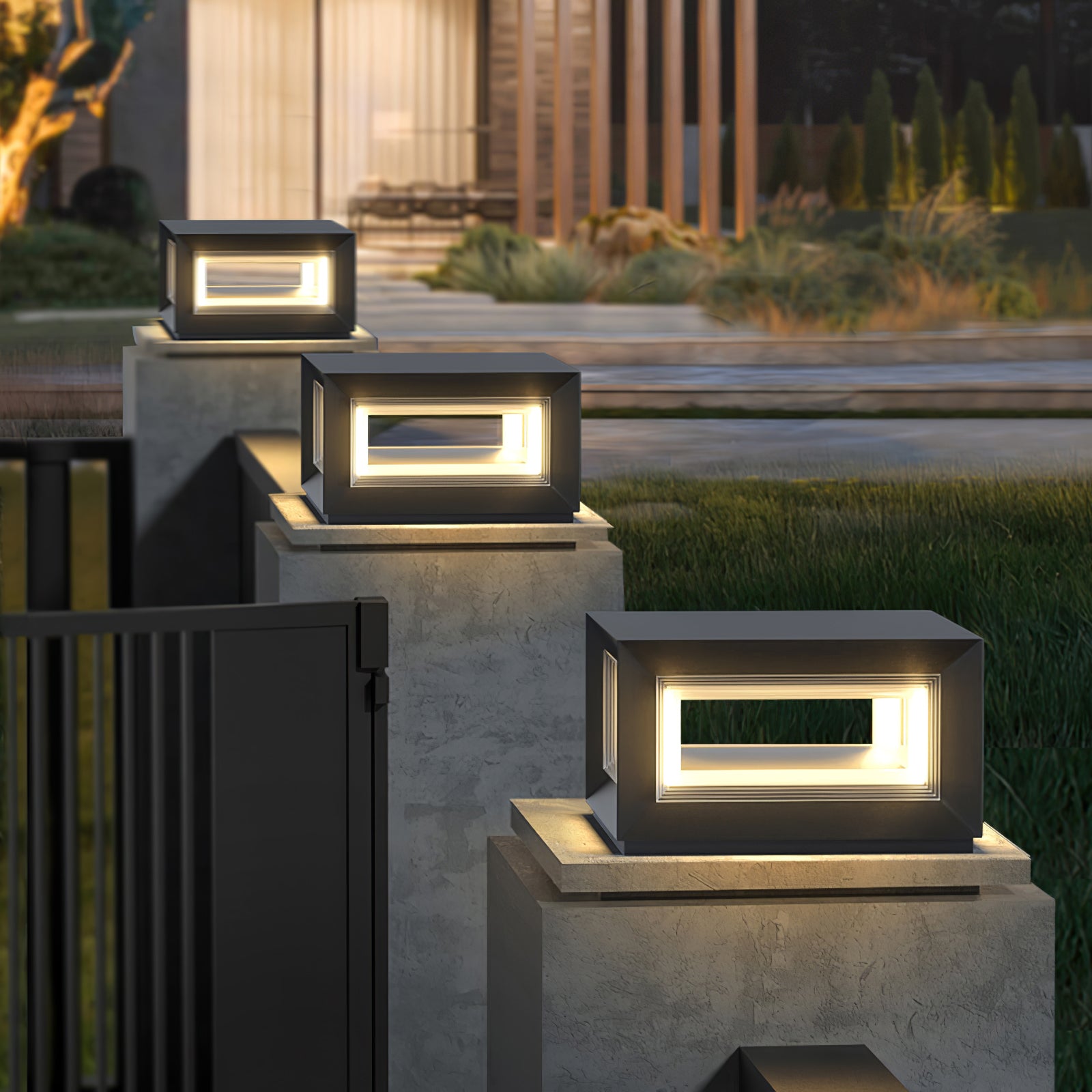 Light Cube Outdoor Post Light - Cueteks