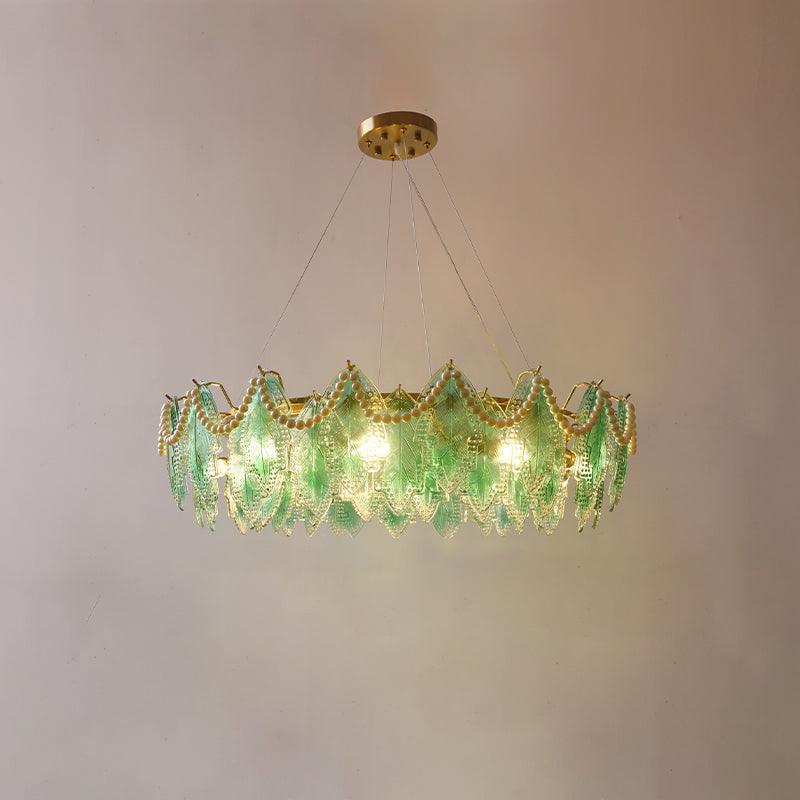 Maple Leaf Glass Chandelier - Cueteks