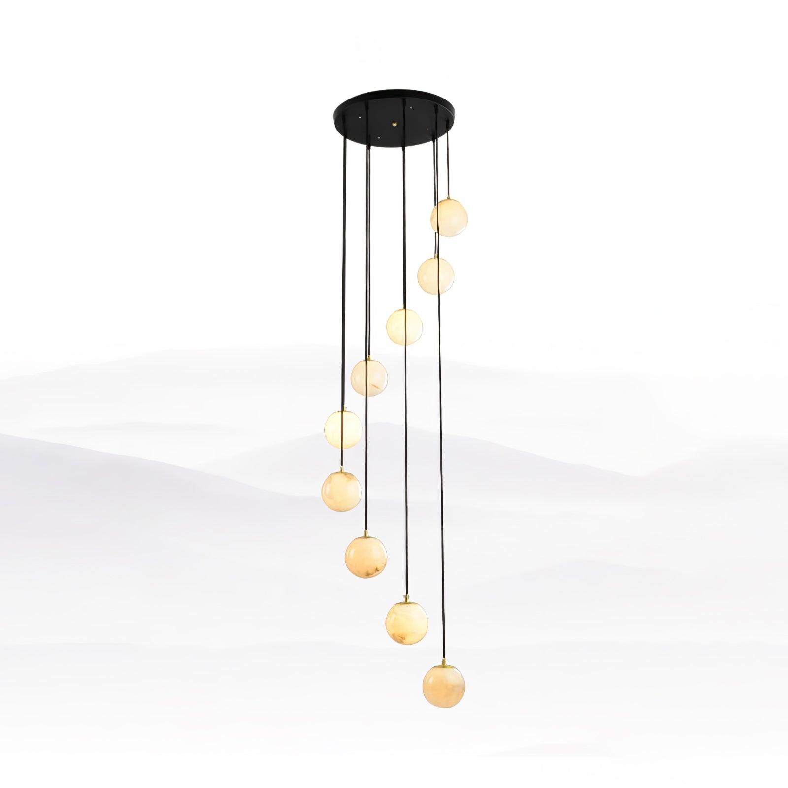 Alabaster Balls Cluster Chandelier - Cueteks