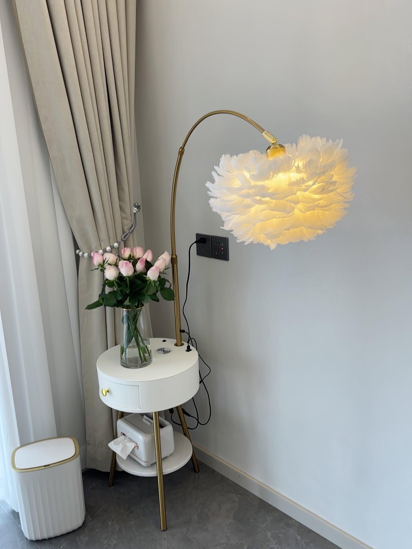 Feather Drawer Floor Lamp - Cueteks