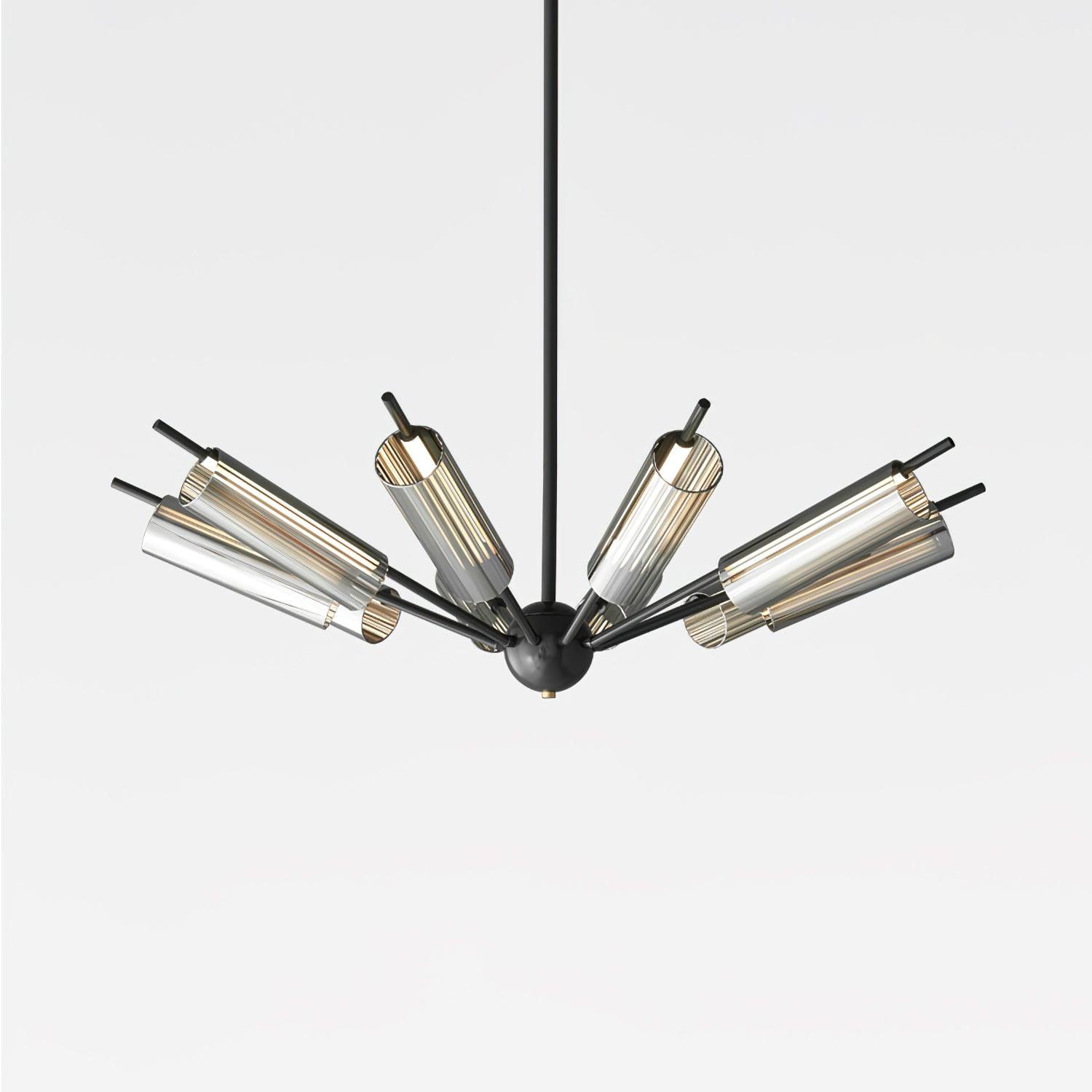 Sputnik Brass Chandelier - Cueteks