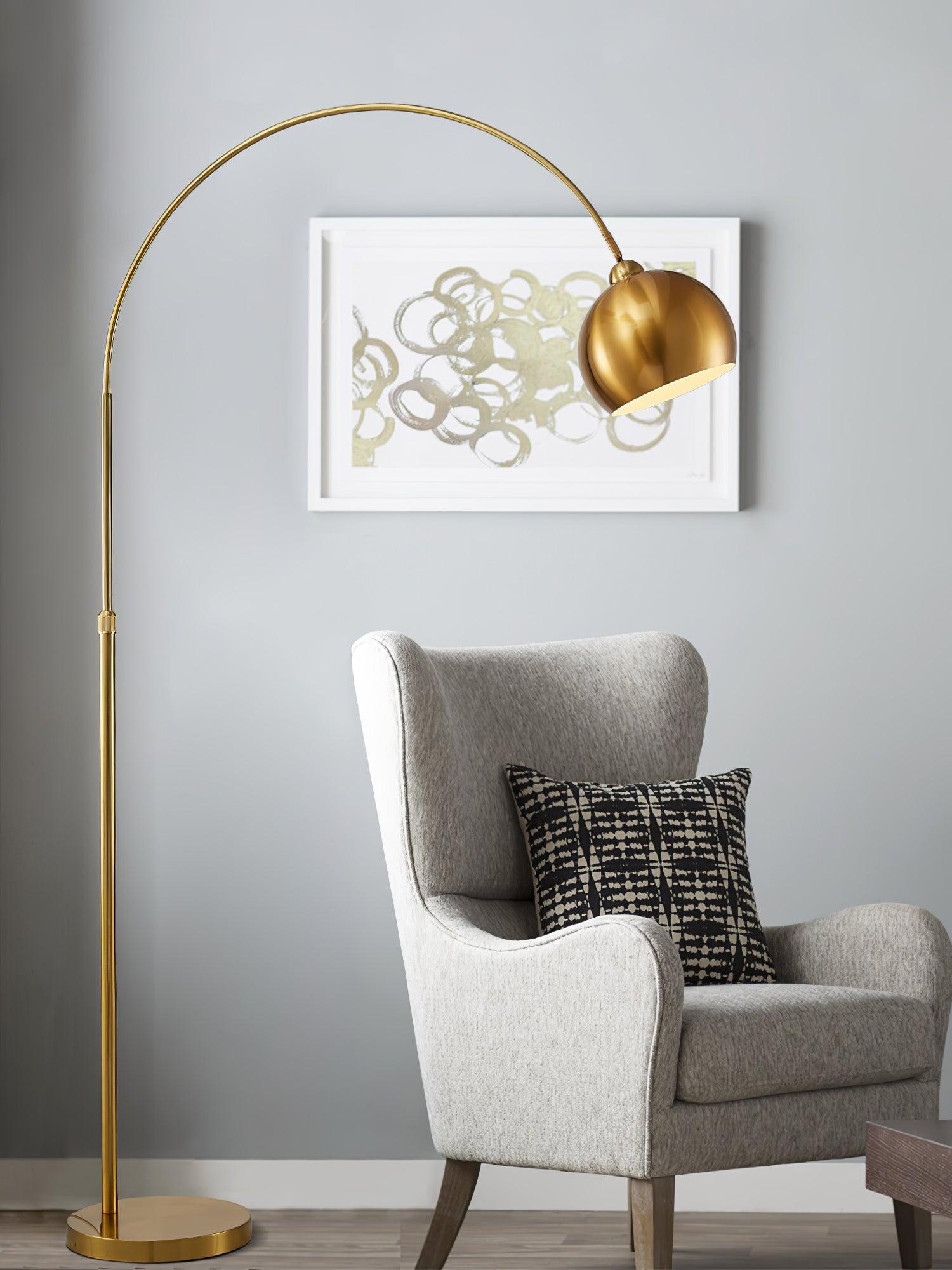 Angler floor lamp