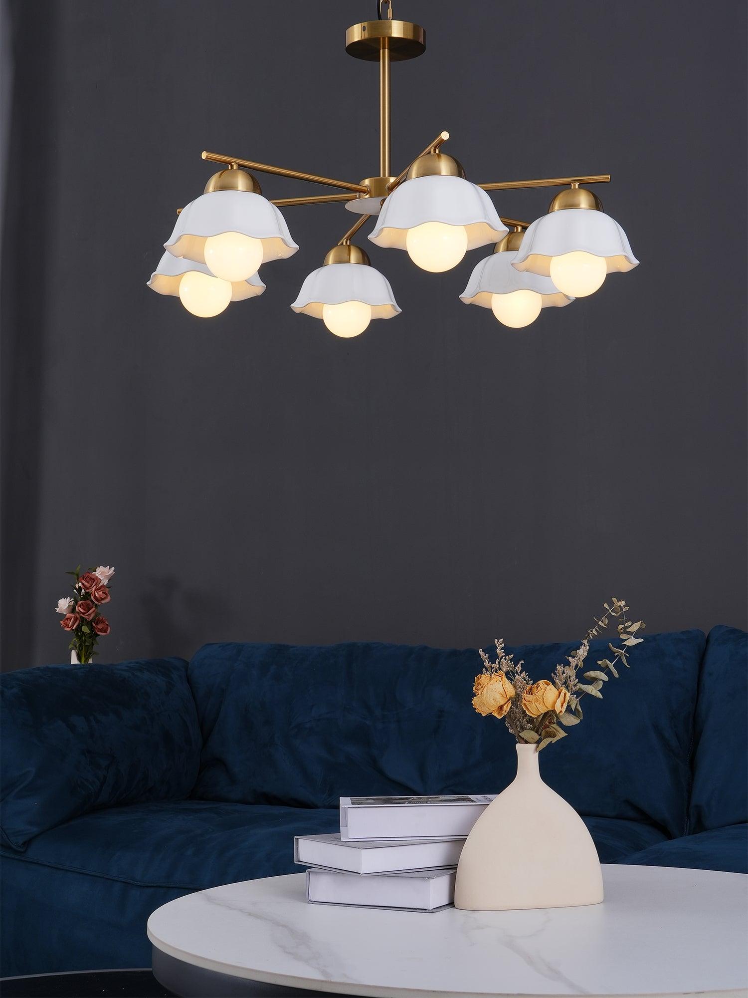 Flower Shade Chandelier - Cueteks