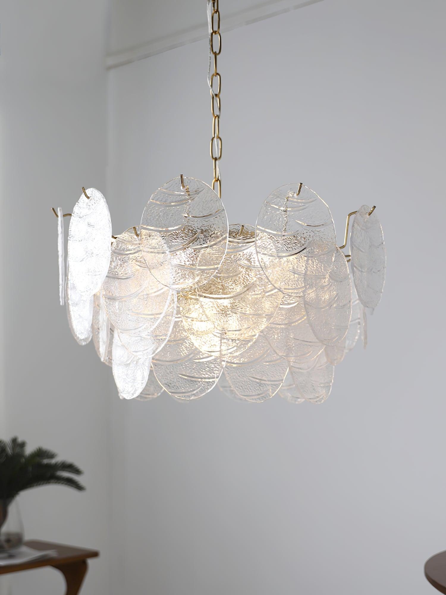 Glass Disc Chandelier - Cueteks