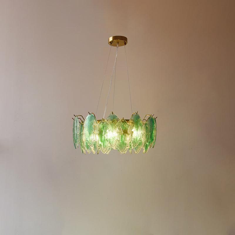 Maple Leaf Glass Chandelier - Cueteks