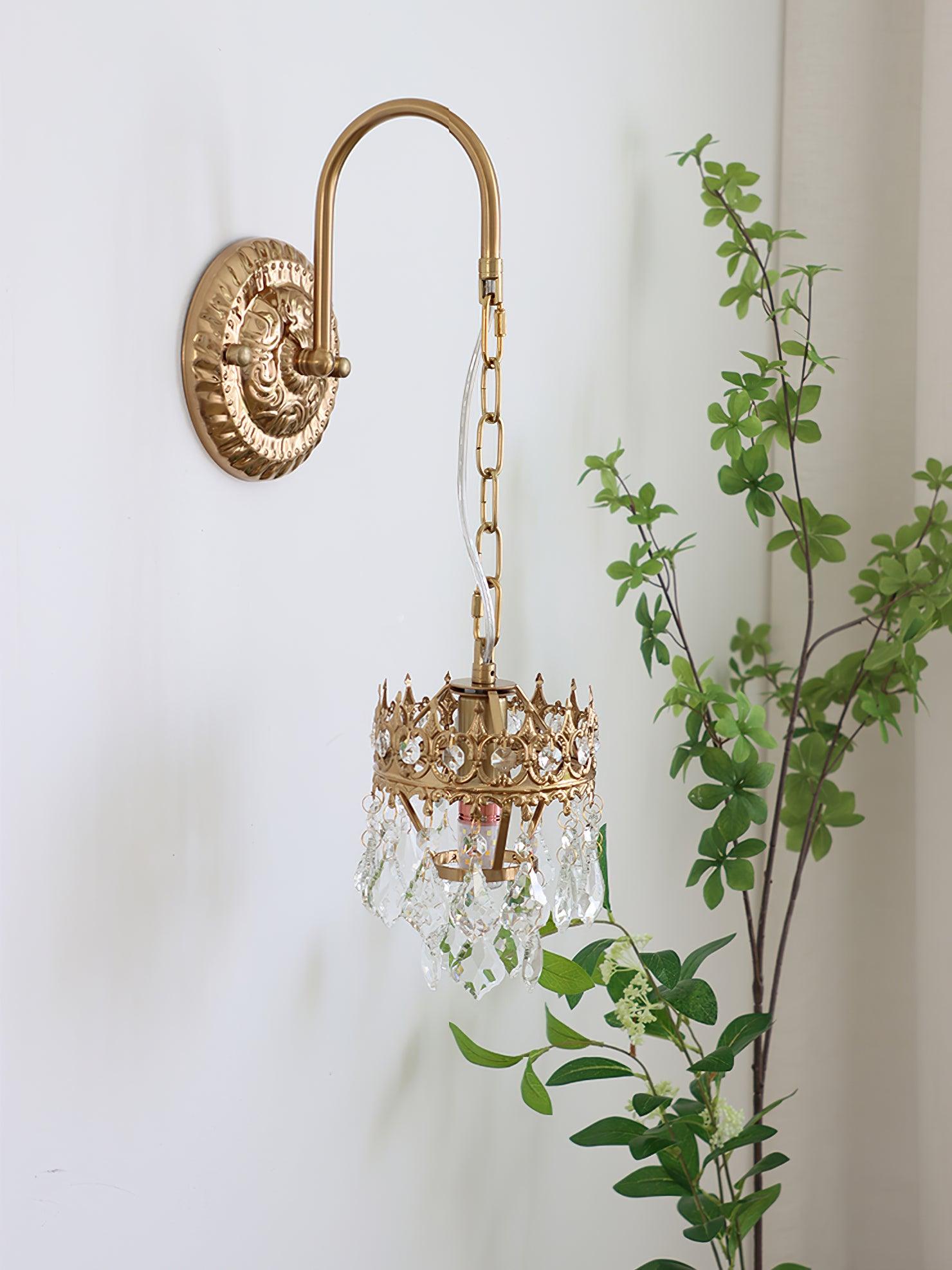 Crystal Crown Sconce - Cueteks