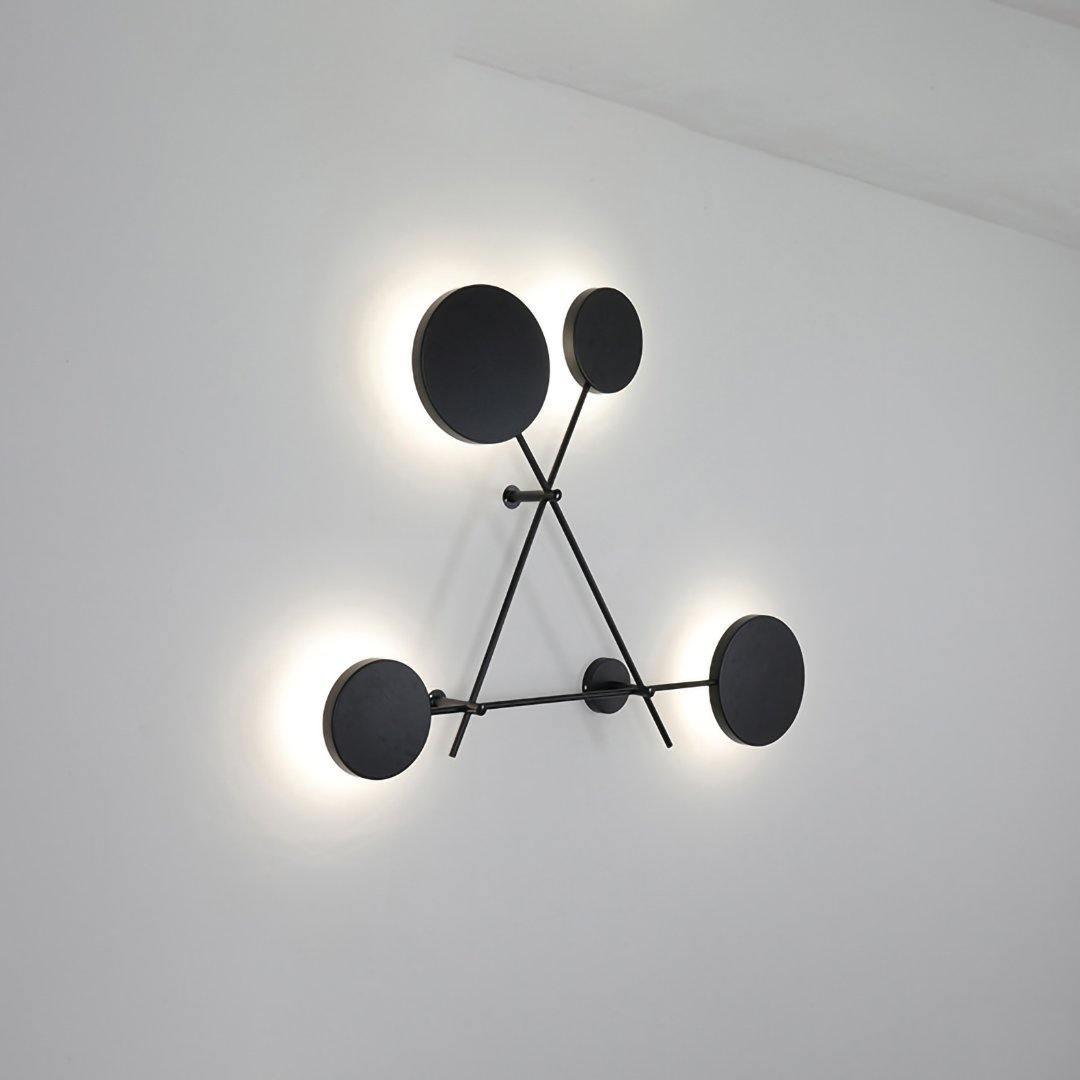 Lride geometric disc and rod wall light