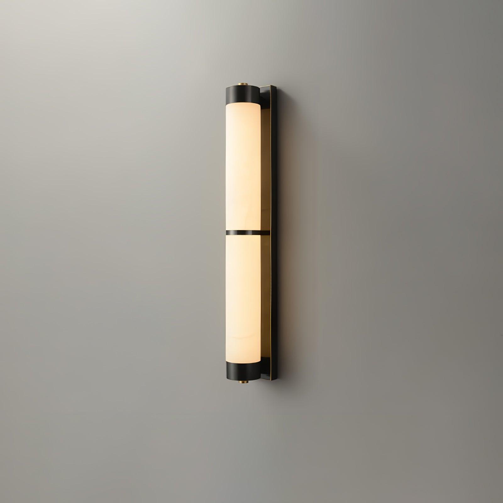 Cylindra Alabaster Brass Wall Light - Cueteks