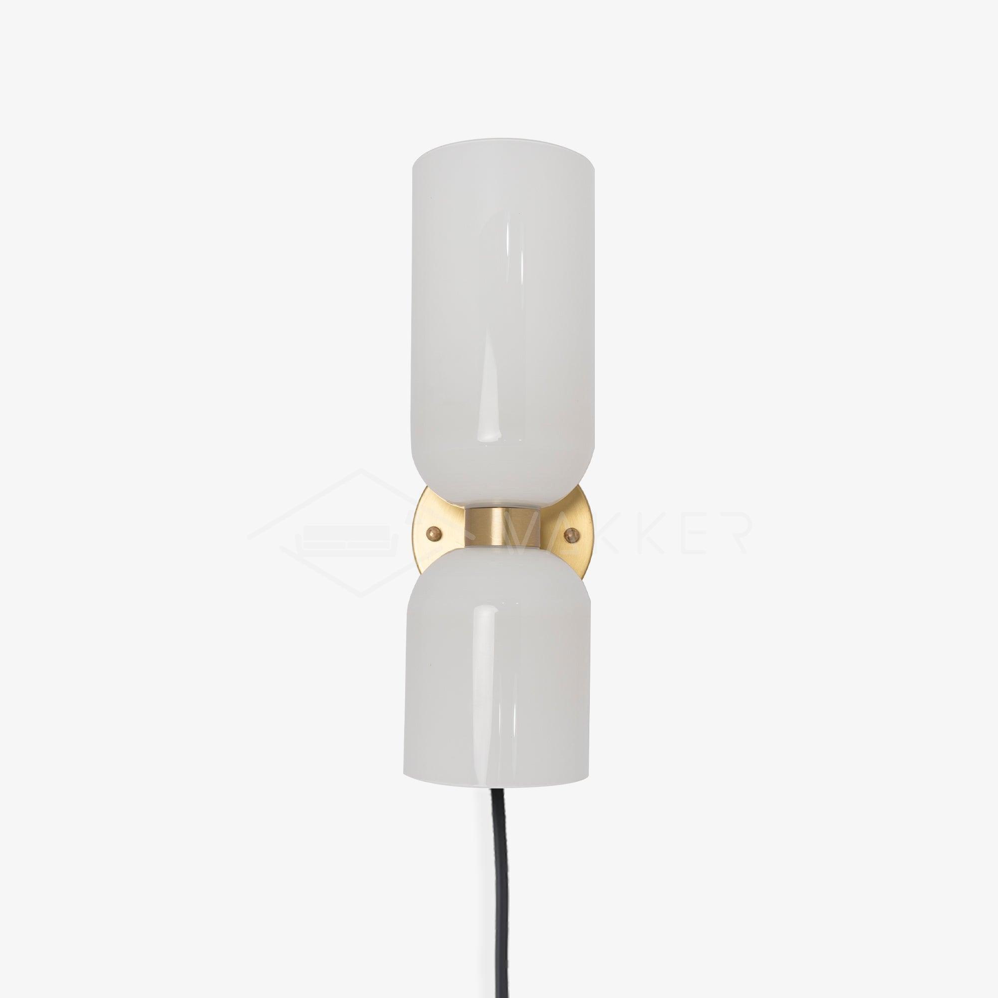 Opal glass Edie with visible Black cord