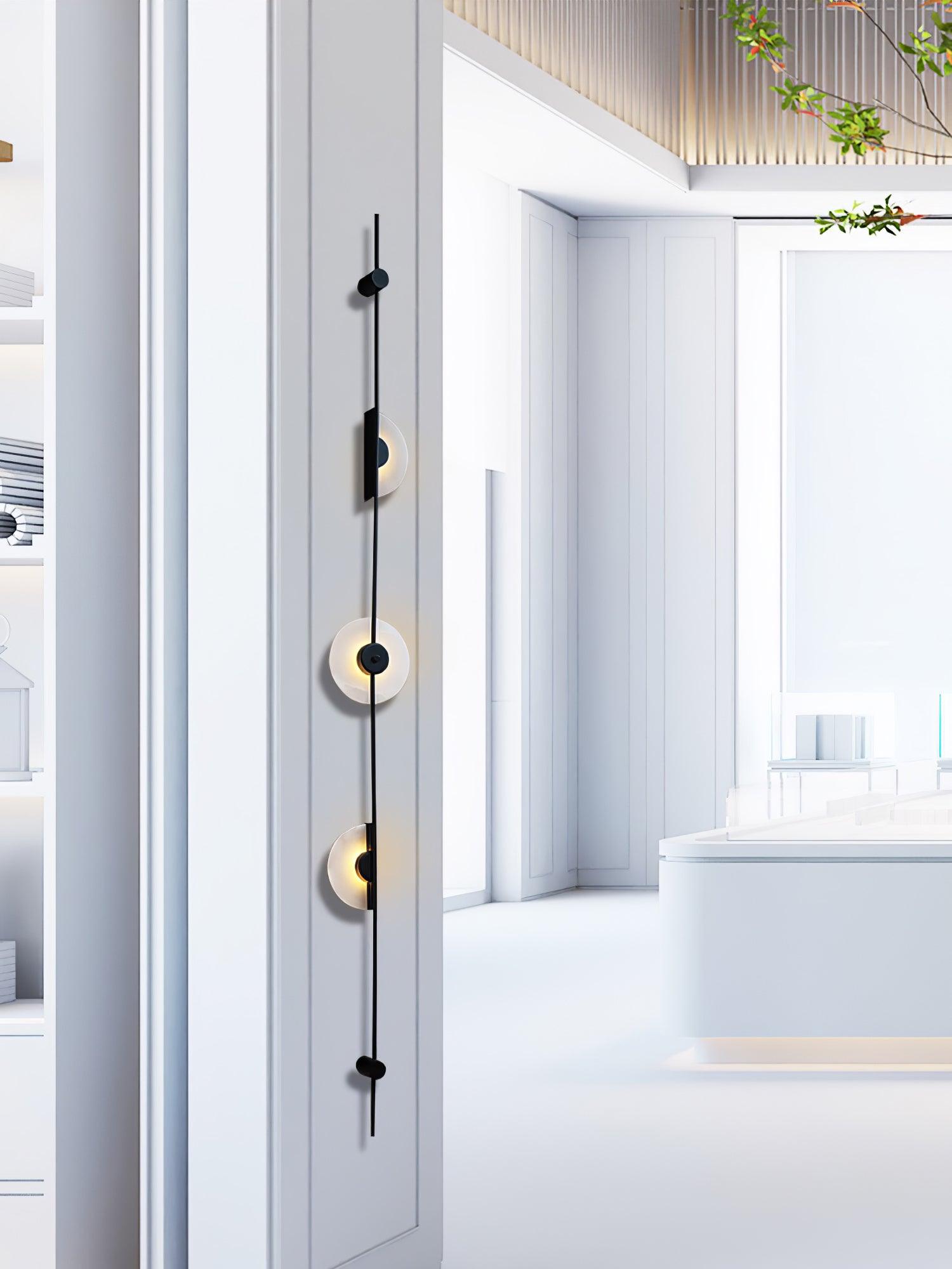 Alabaster Orb Vertical Wall Sconce - Cueteks