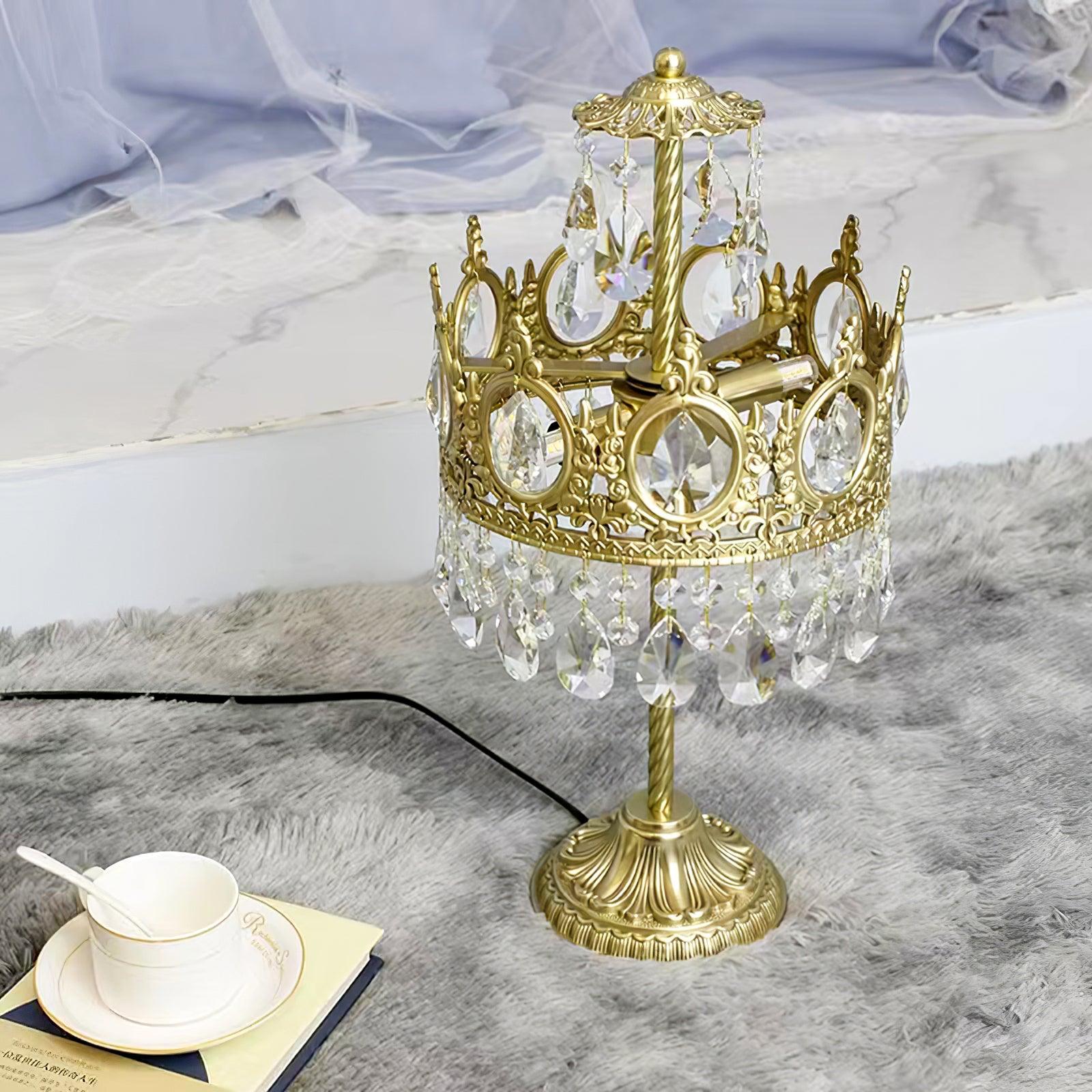 Vintage Crystal Table Light - Cueteks