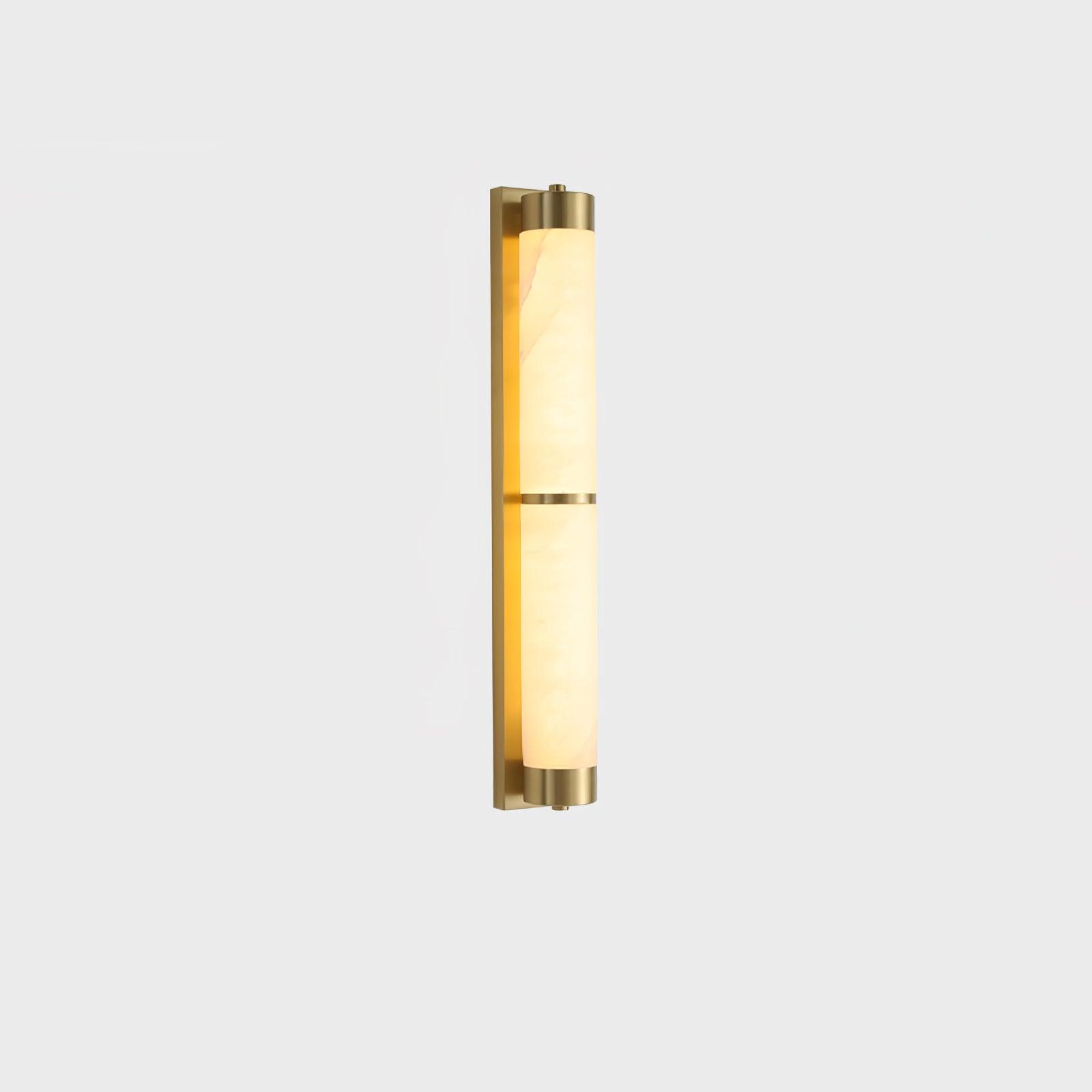Cylindra Alabaster Brass Wall Light - Cueteks