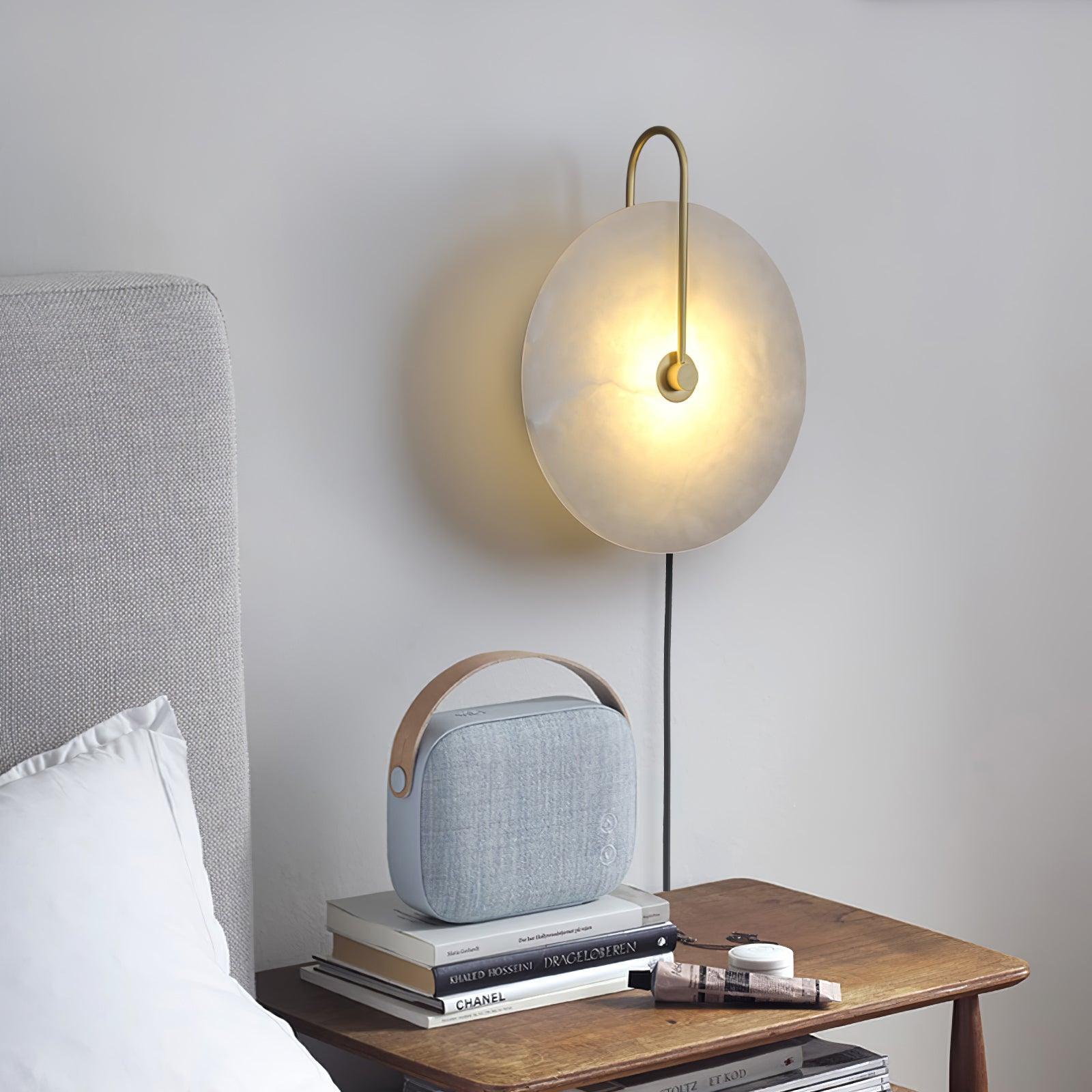 Alabaster LED Plug-In Wall Lamp - Cueteks