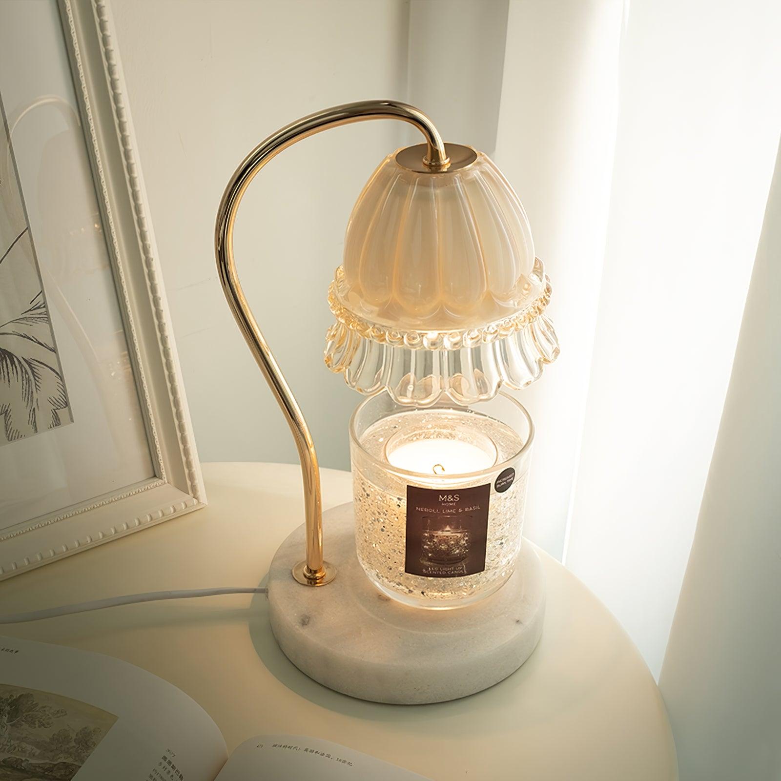Lily Marble Warmer Table Lamp - Cueteks
