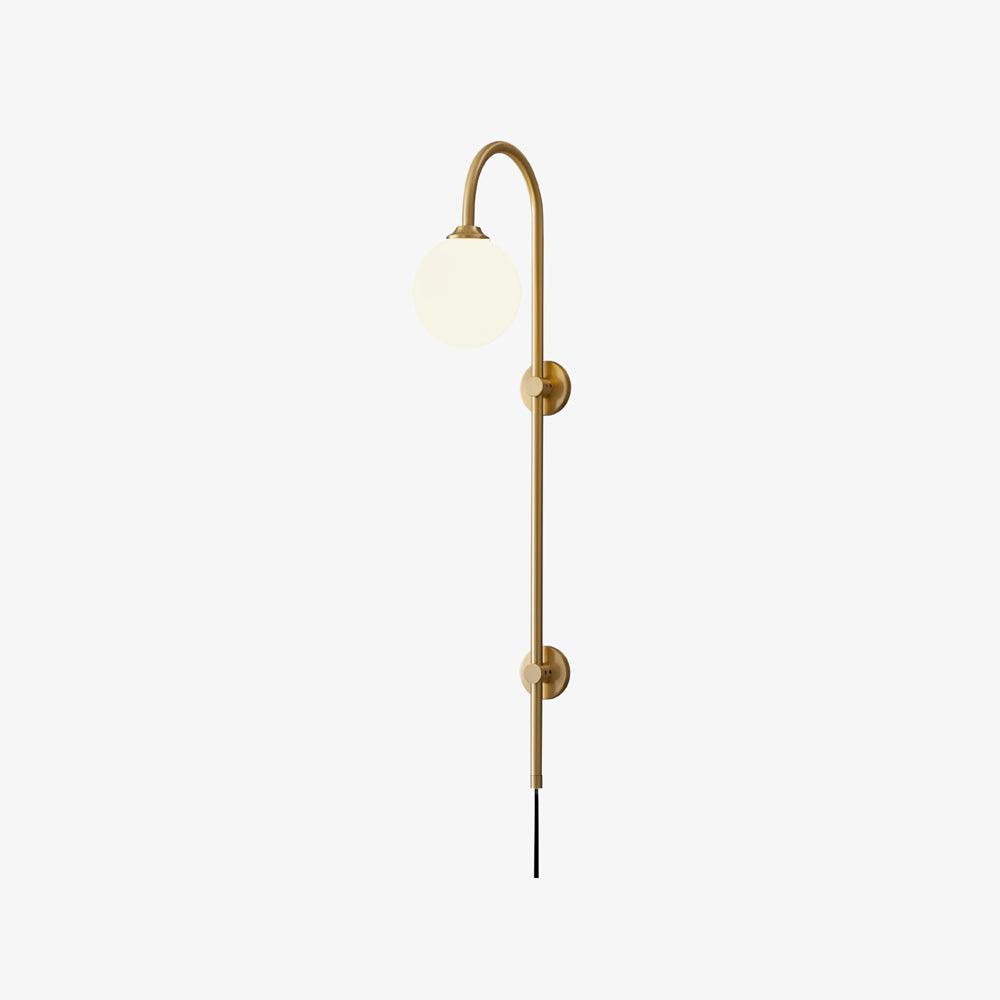 Globe Brass Wall Sconce - Cueteks