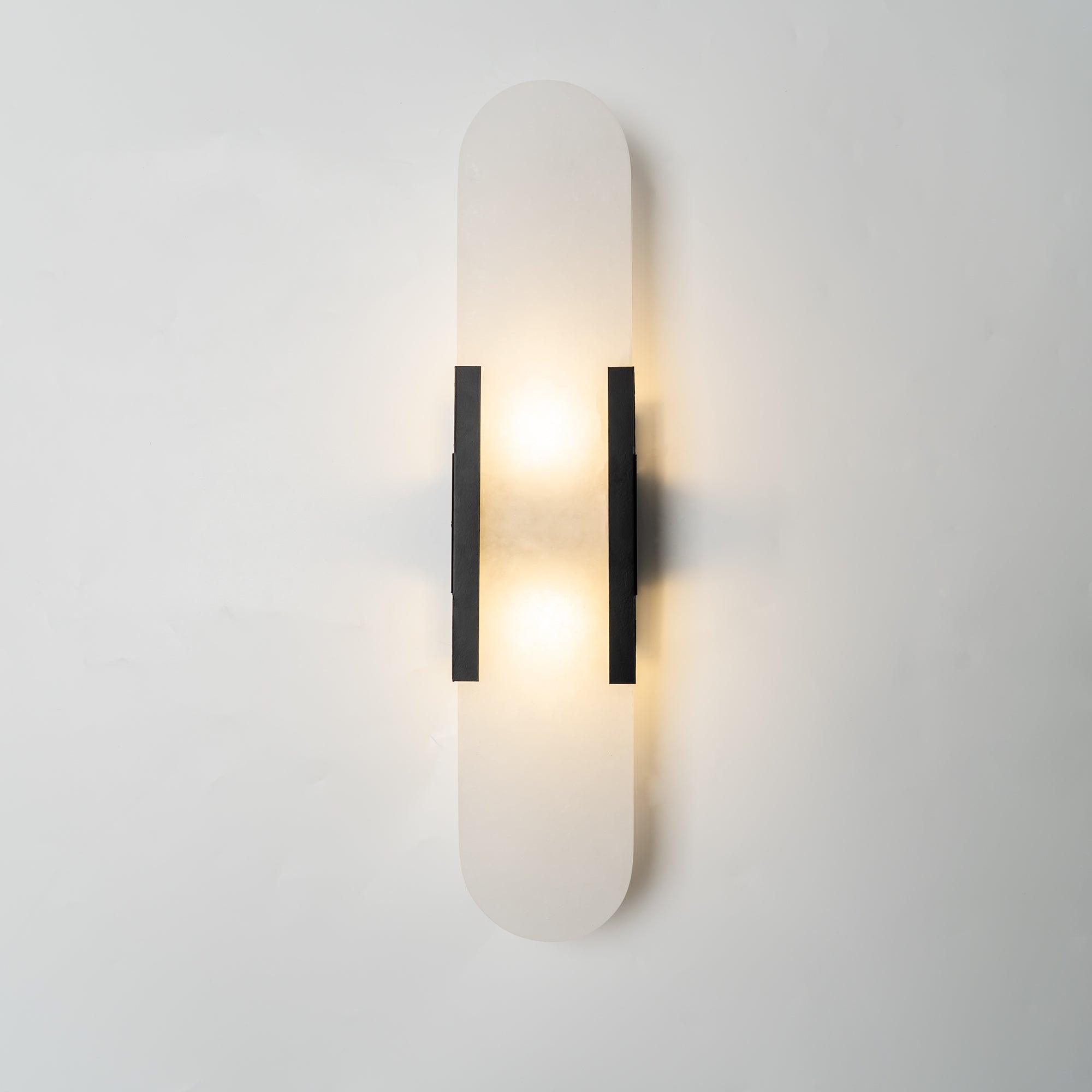Melange Elongated Alabaster Wall Lamp - Cueteks