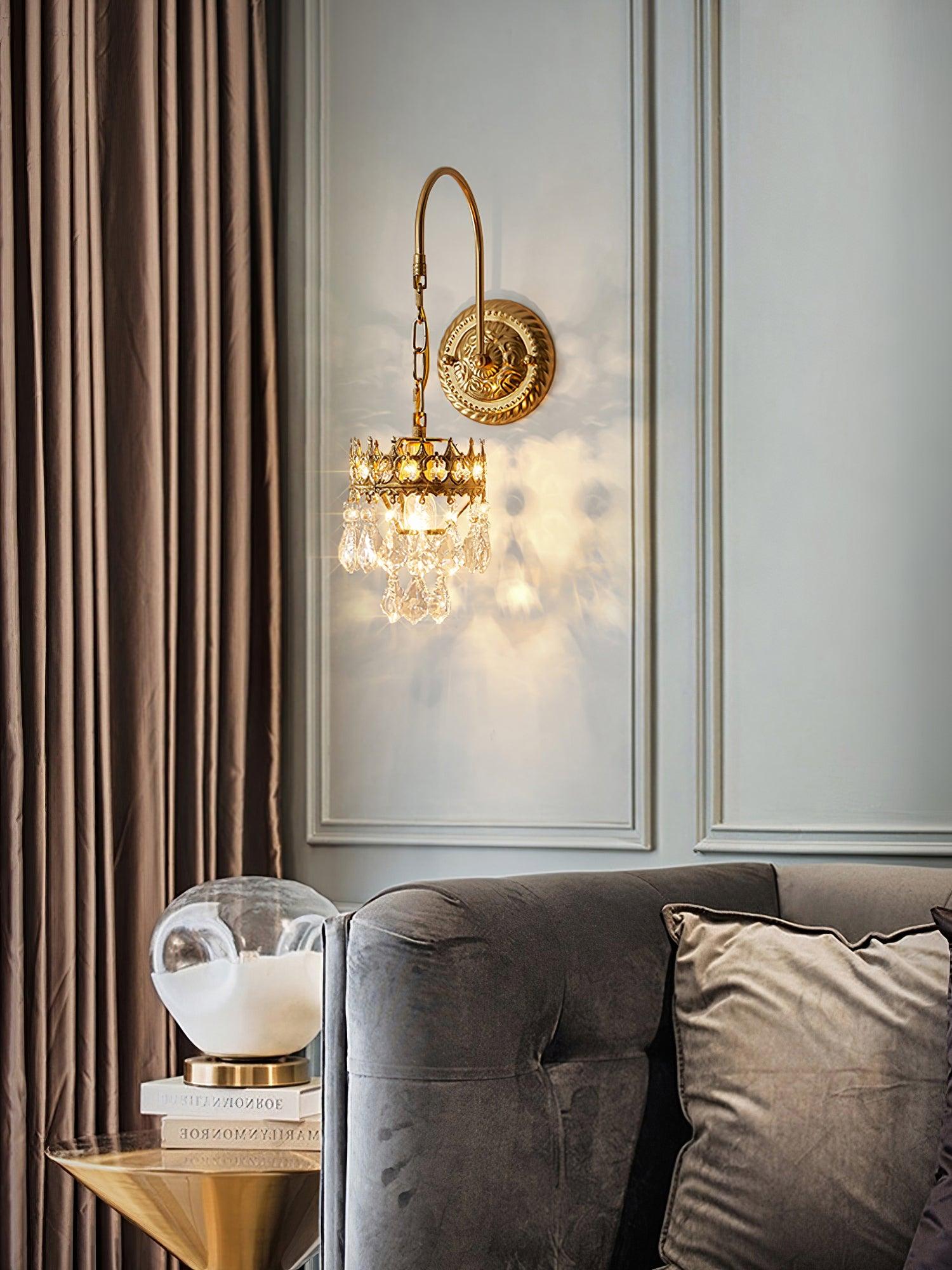 Crystal Crown Sconce - Cueteks
