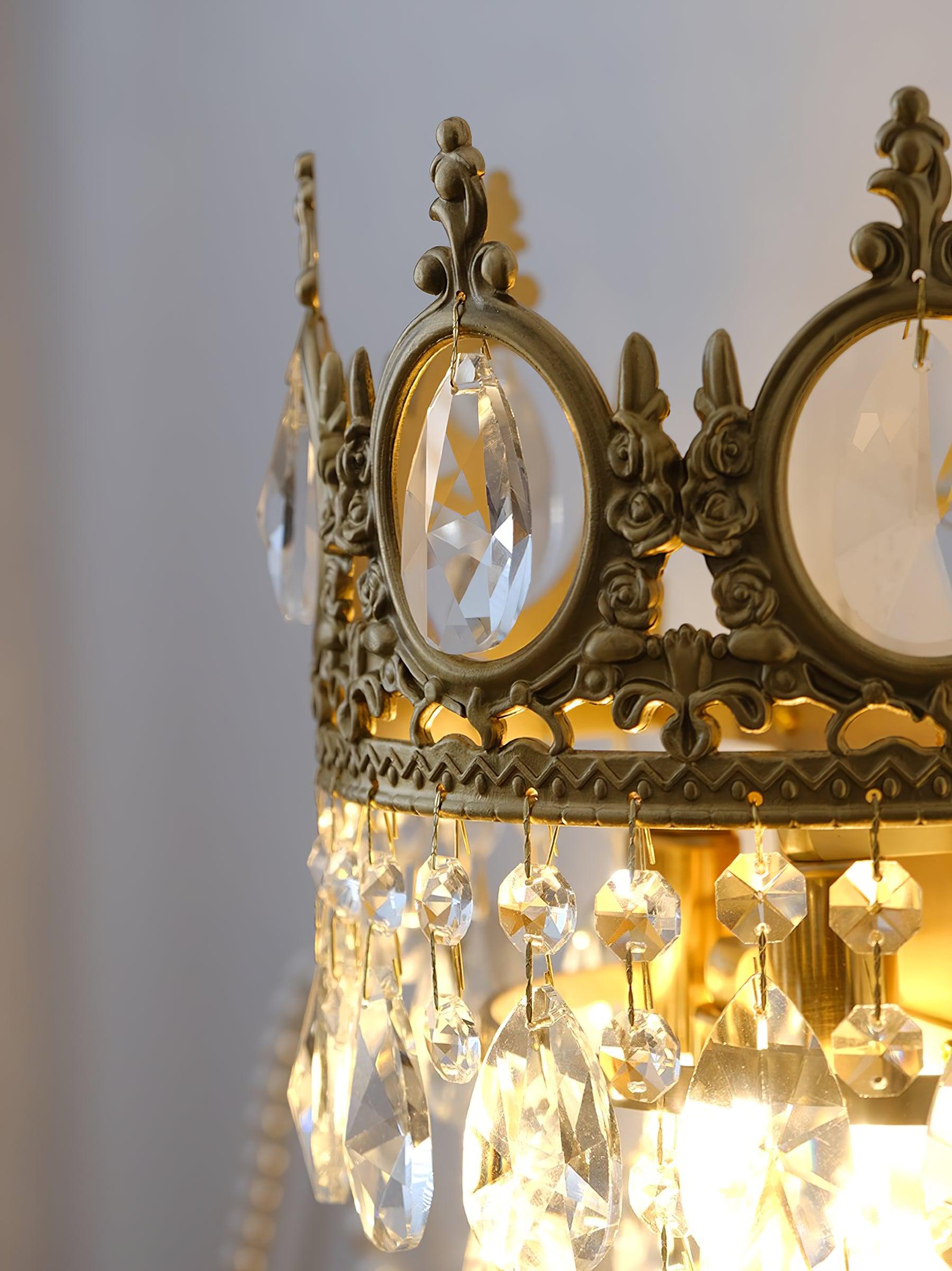 Crystal Crown Sconce - Cueteks