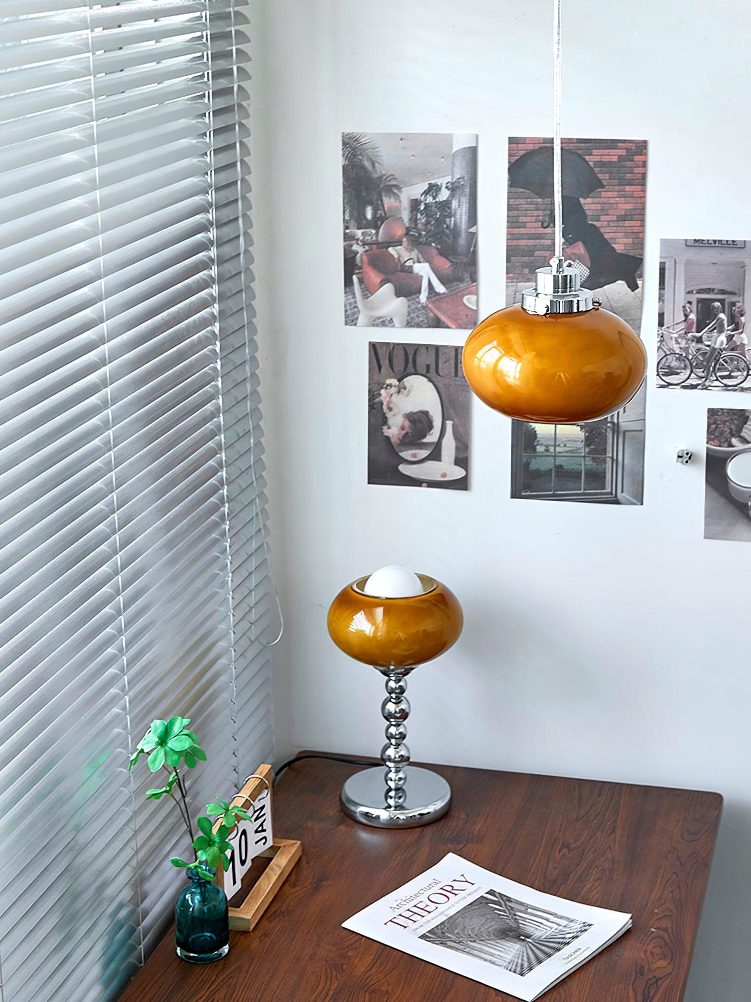 Oval Persimmon Table Light - Cueteks