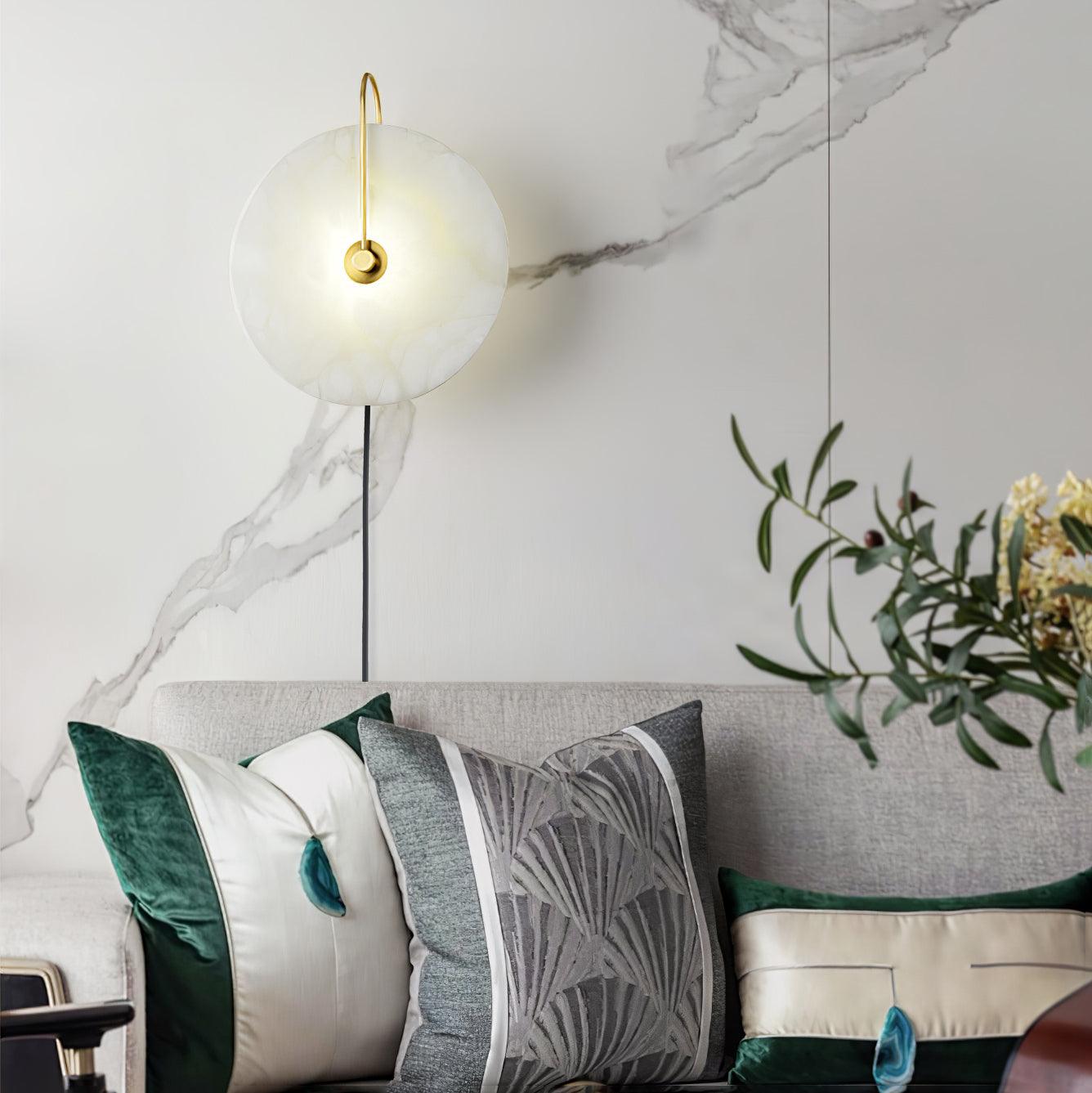 Alabaster LED Plug-In Wall Lamp - Cueteks