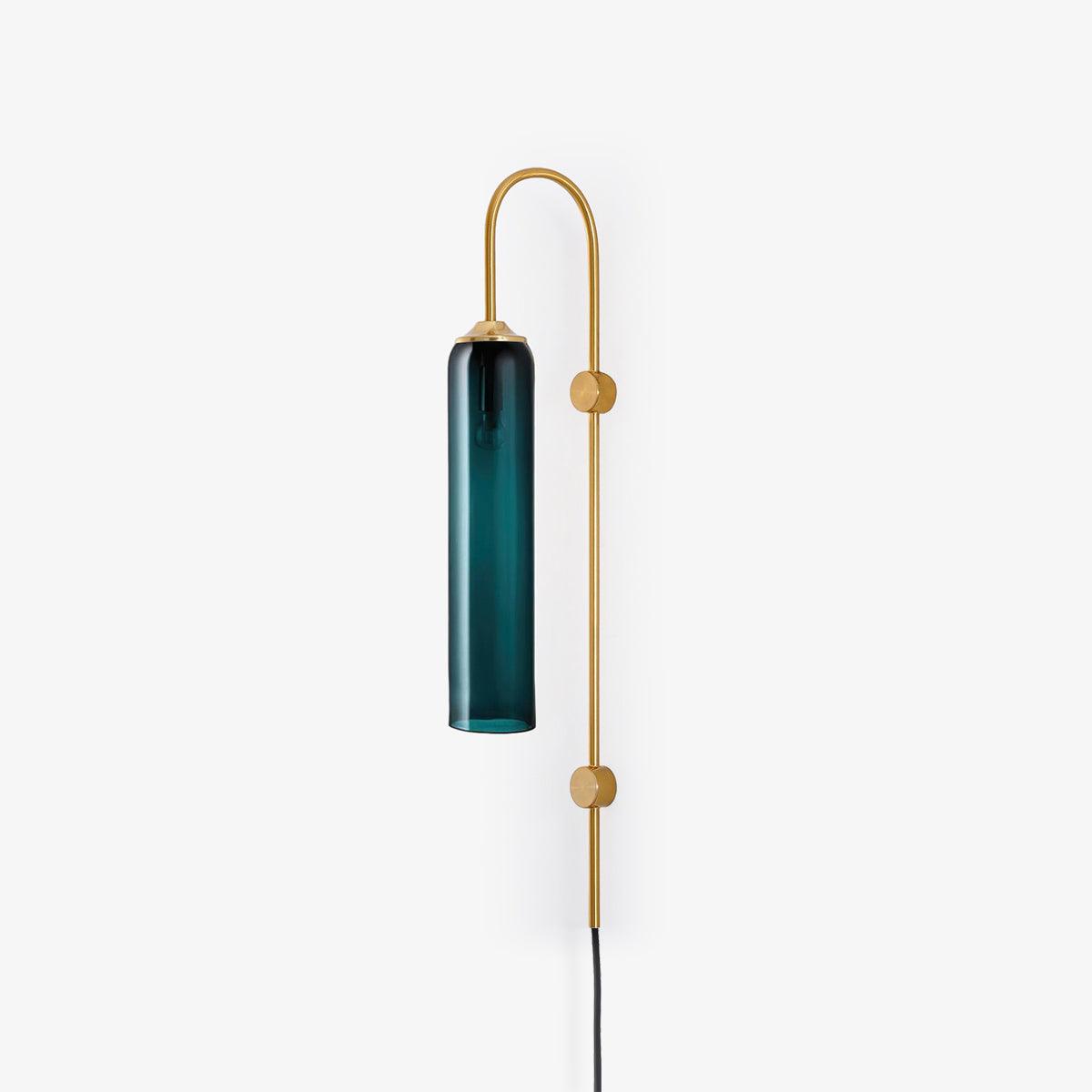 Tall Gold frame with dark glass and trailing cable