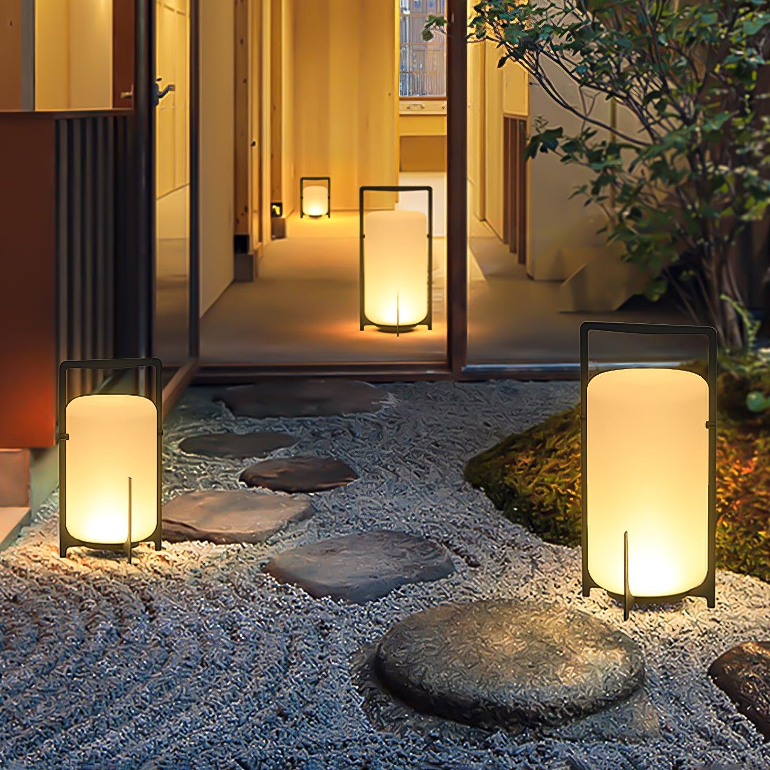 Black Twilight Lantern Table Lamp - Cueteks