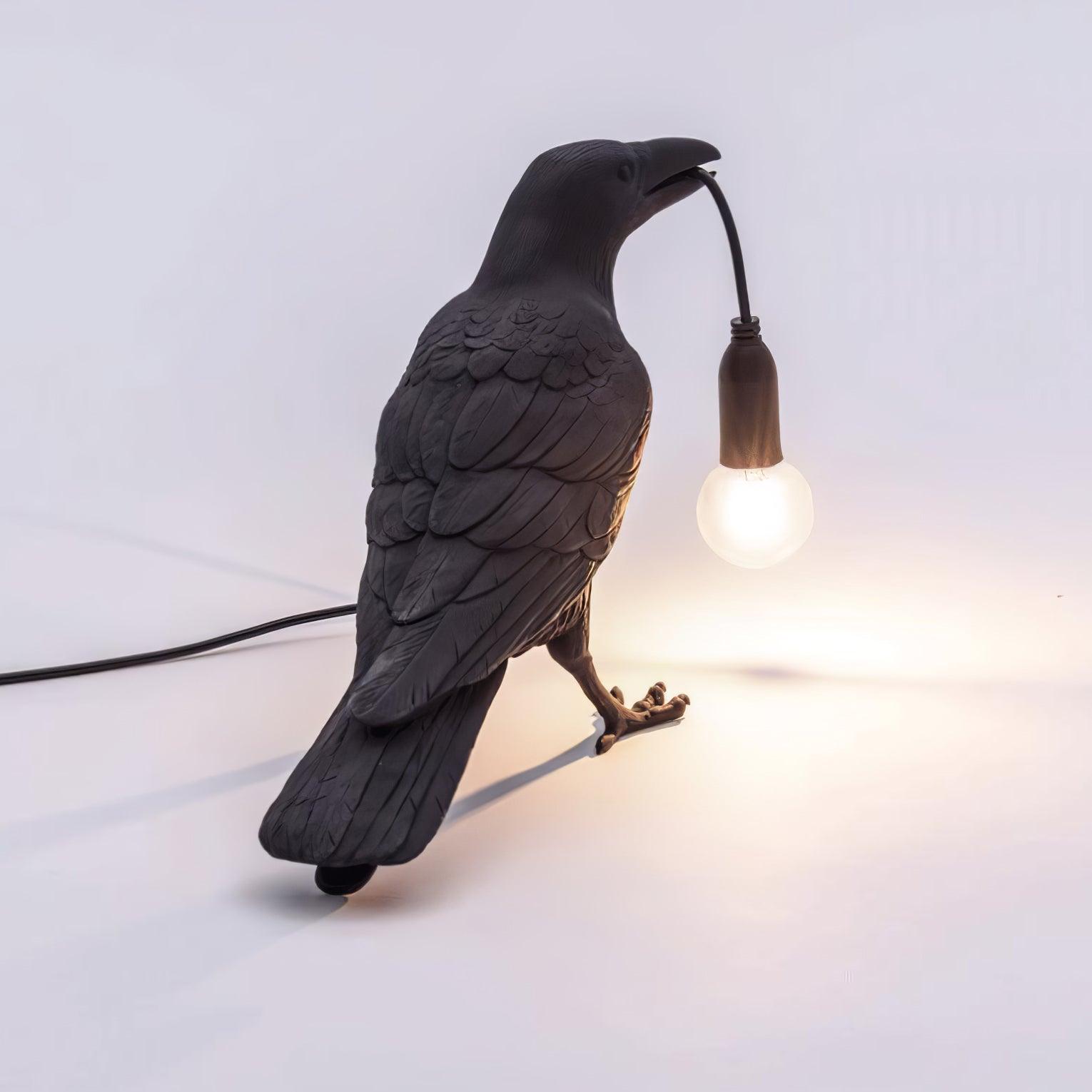 Raven Resin Table Lamp - Cueteks