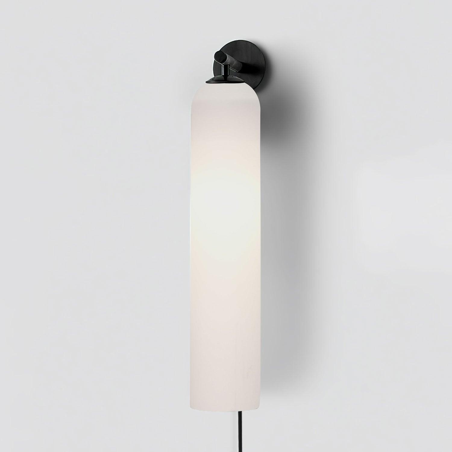 Black fitting with White cylindrical shade
