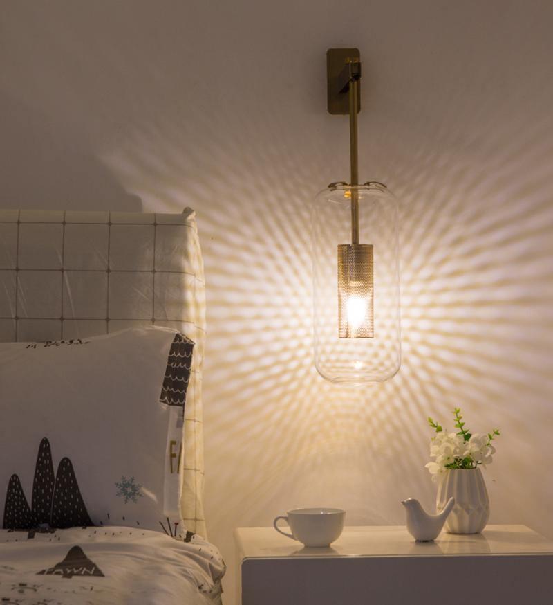 Perforated cylinder producing a bedside light pattern