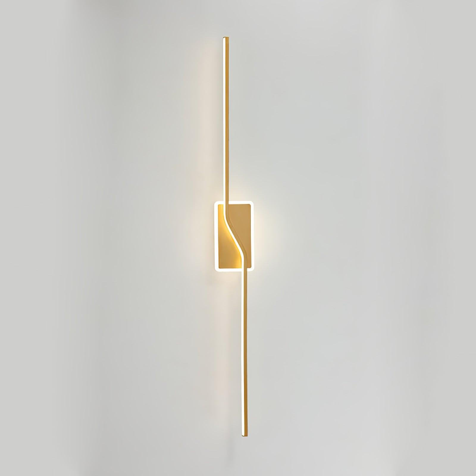 Gold strip light and rectangular wall plate