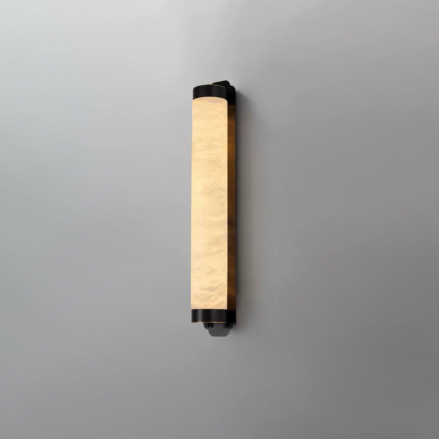 Cylindra Alabaster Brass Wall Light - Cueteks